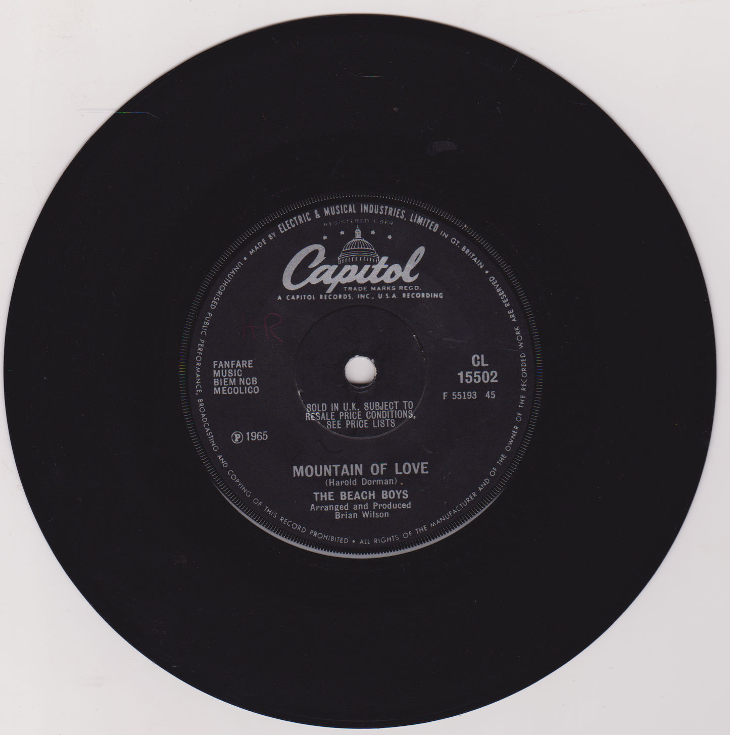 The Beach Boys - Then I Kissed Her (Capitol 1967) 7" single VG/VG