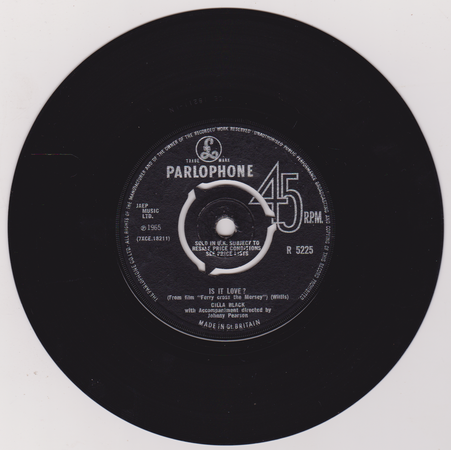 Cilla Black – You've Lost That Lovin' Feelin' (Parlophone 1965) 7" vinyl single VG/-