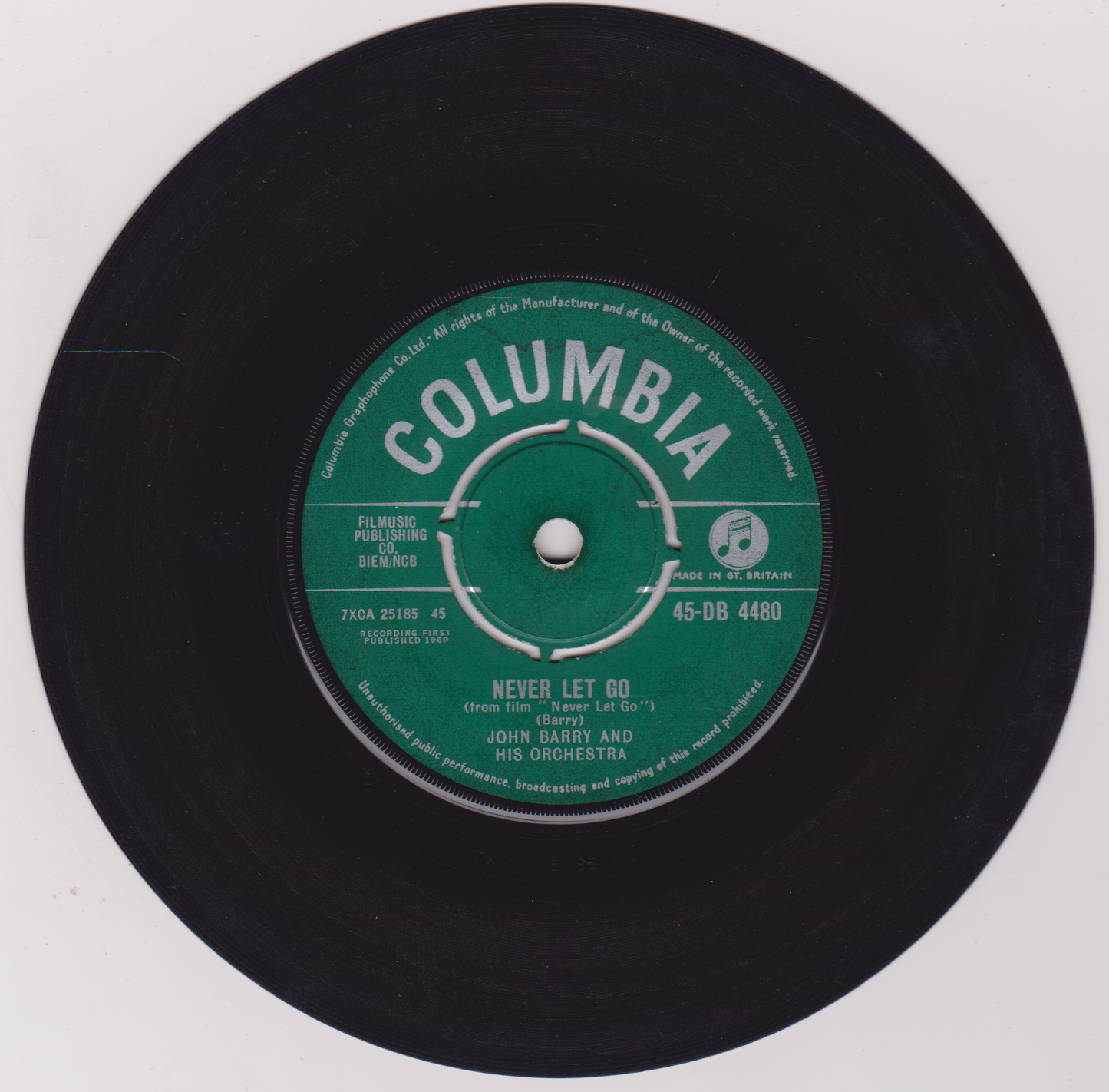 The John Barry Seven - Blueberry Hill (Columbia 1960) 7" vinyl single G+/-