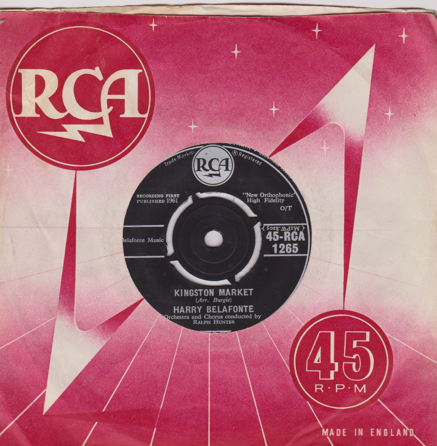 Harry Belafonte – Kingston Market (RCA 1961) 7" vinyl single VG/VG