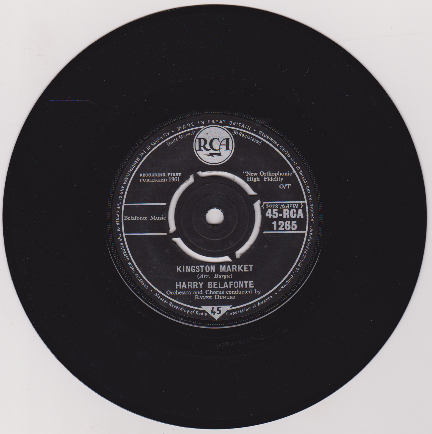 Harry Belafonte – Kingston Market (RCA 1961) 7" vinyl single VG/VG