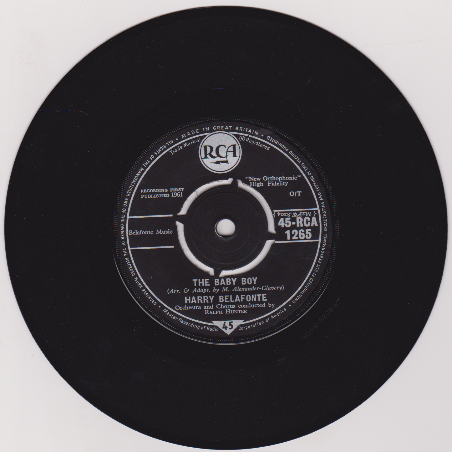 Harry Belafonte – Kingston Market (RCA 1961) 7" vinyl single VG/VG