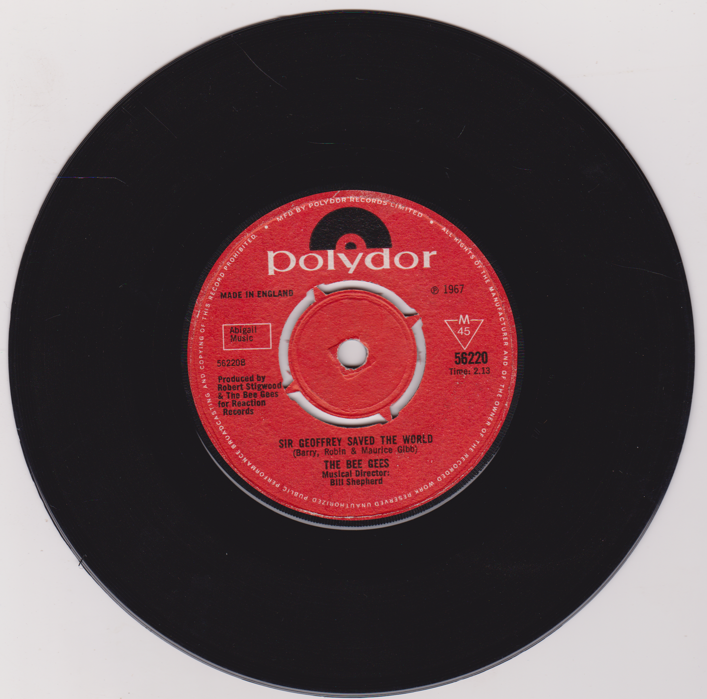 Bee Gees – World (Polydor 1967) 7" vinyl single G+/-
