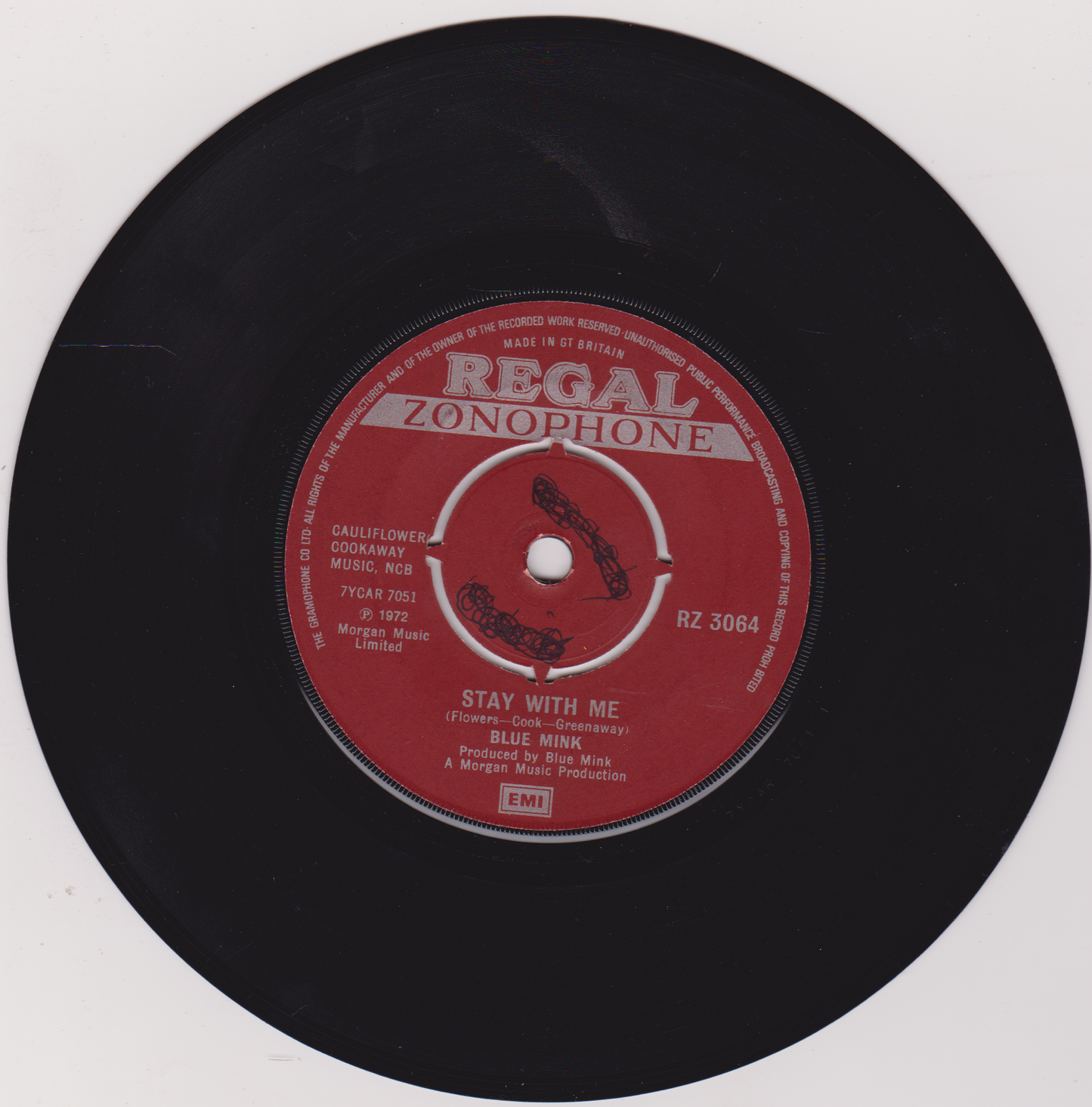 Blue Mink - Stay With Me (Regal Zonophone 1972) 7" vinyl single VG/-