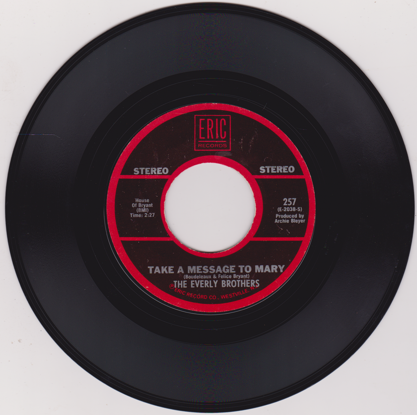 The Everly Brothers - Bye Bye Love (Eric 1983) 7" US vinyl G+/-