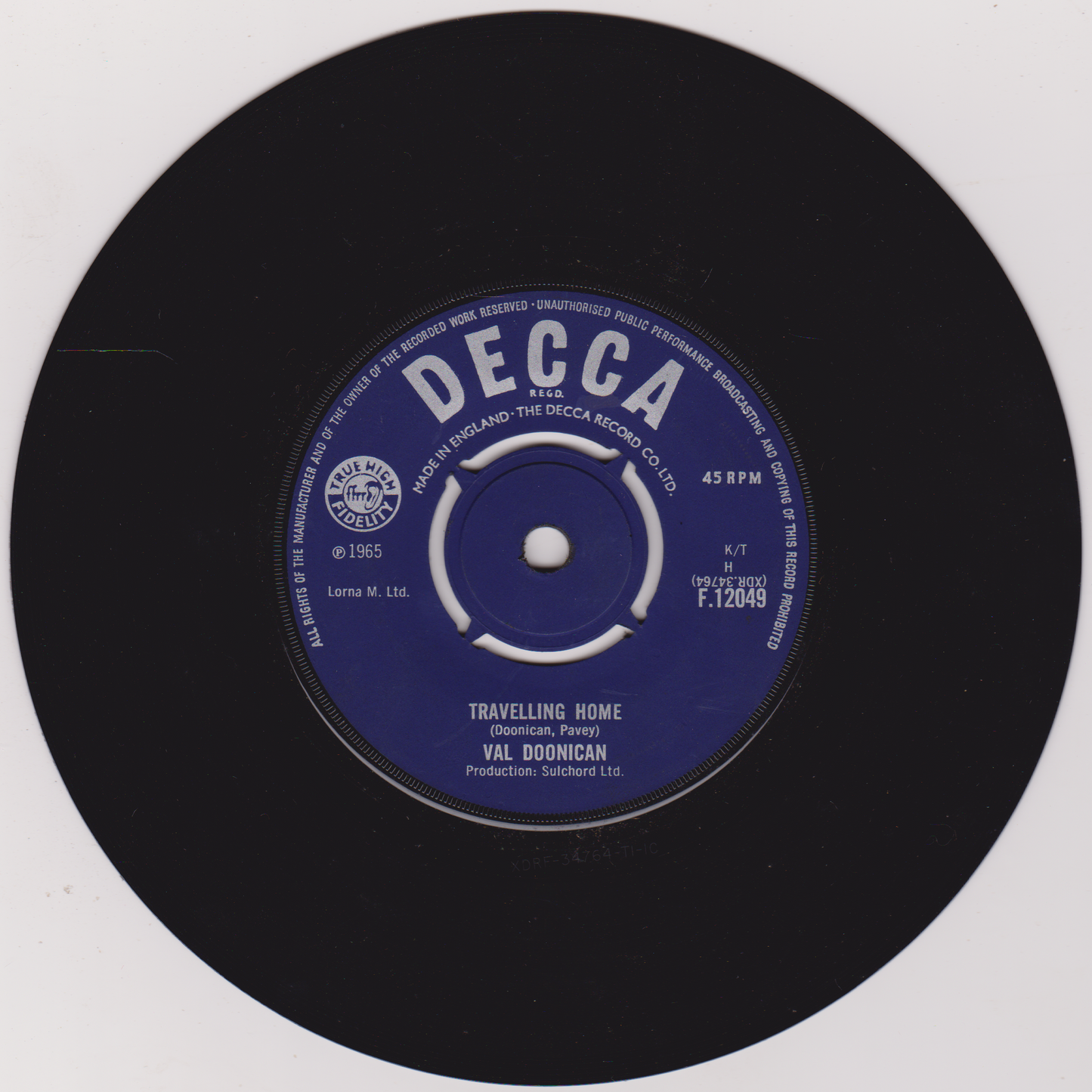 Val Doonican – The Special Years (Decca 1965) 7" vinyl single VG/VG