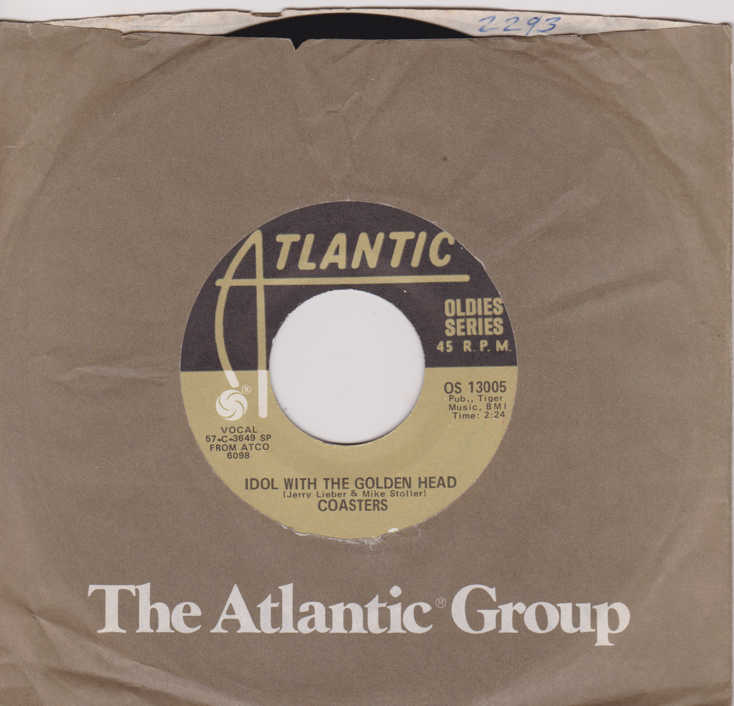 The Coasters – Poison Ivy (Atlantic) 7" vinyl US single VG/VG jukebox centre