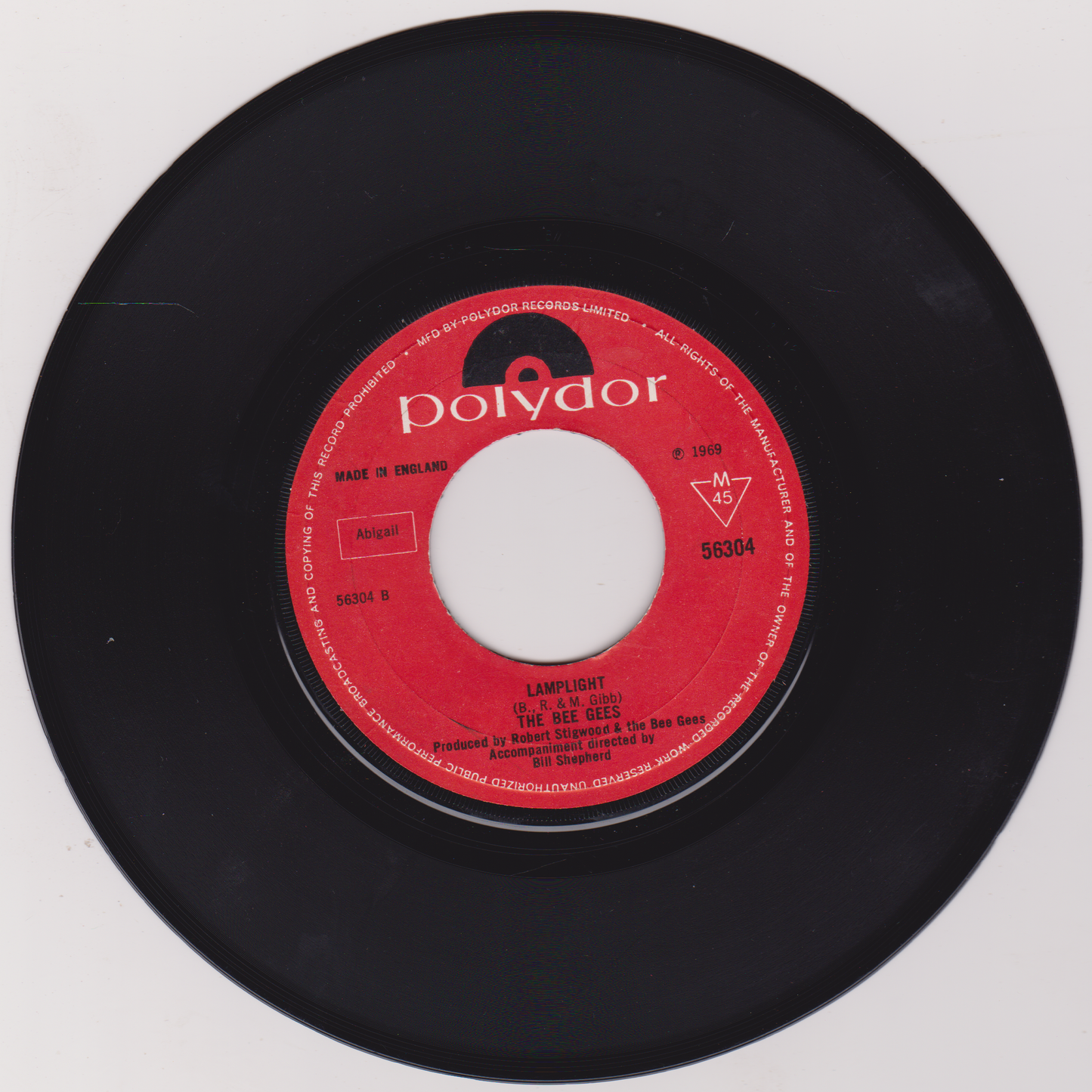 Bee Gees – First Of May (Polydor 1969) 7" vinyl single VG/VG jukebox centre