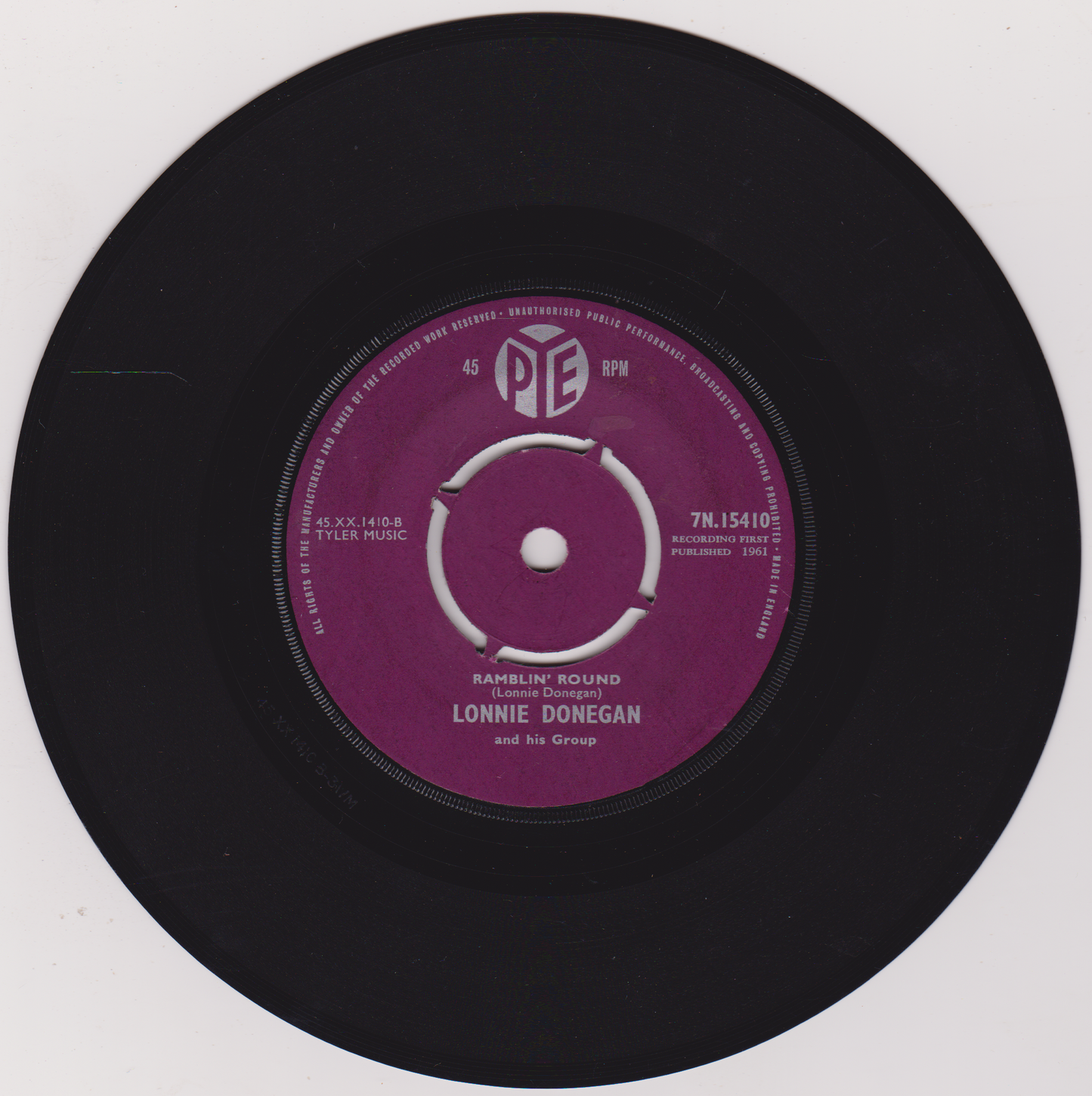 Lonnie Donegan – The Comancheros (Pye 1962) 7" vinyl single VG/-