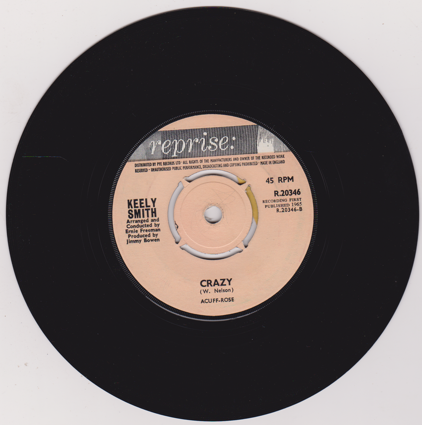 Keely Smith – You're Breaking My Heart (Reprise 1965) 7" vinyl single VG/-