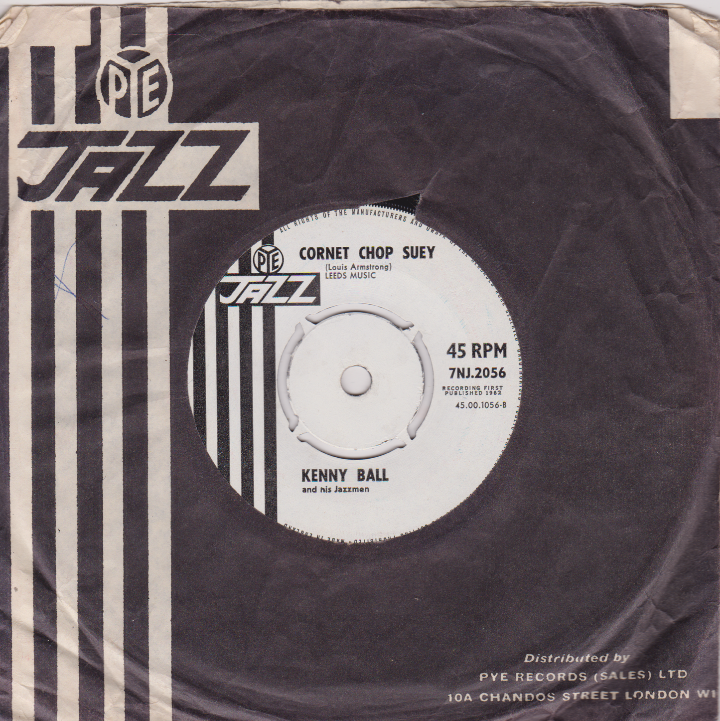 Kenny Ball And His Jazzmen - So Do I (Pye 1962) 7" vinyl single VG/VG