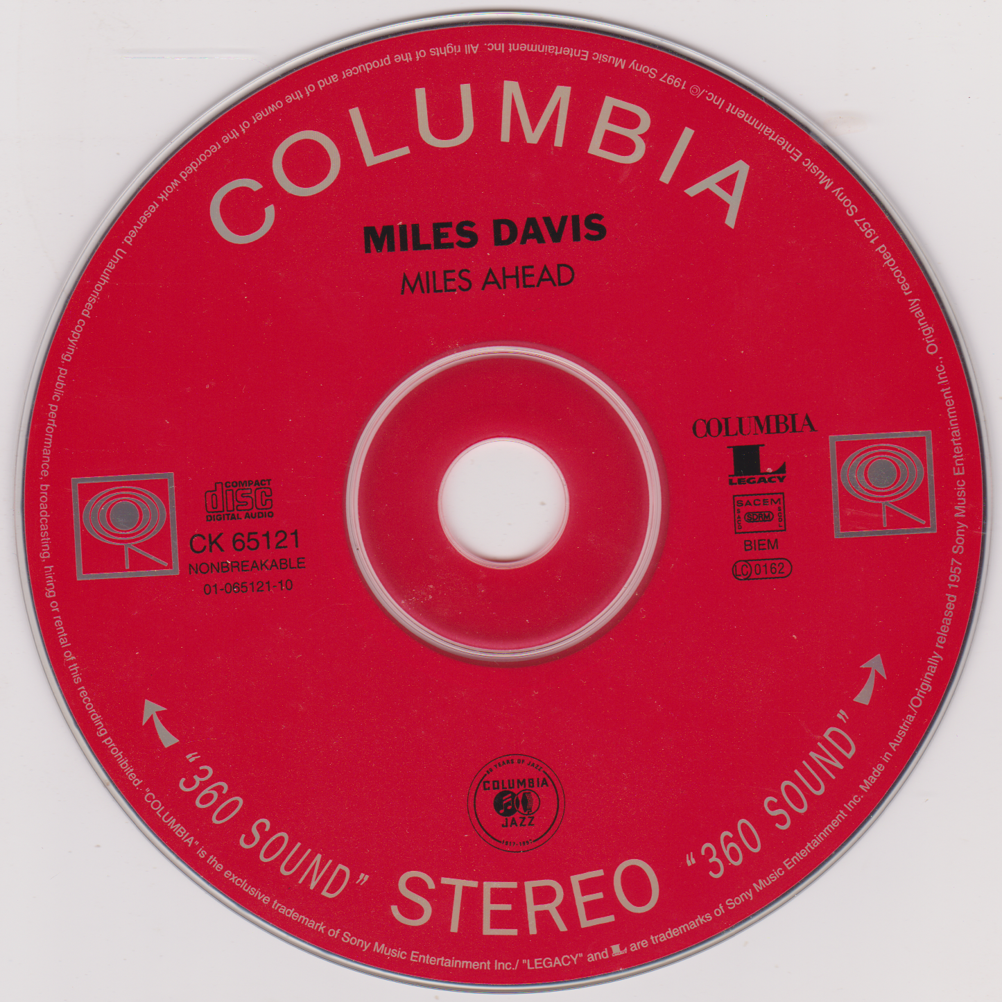 Miles Davis + 19 – Miles Ahead (Columbia 1997) CD album