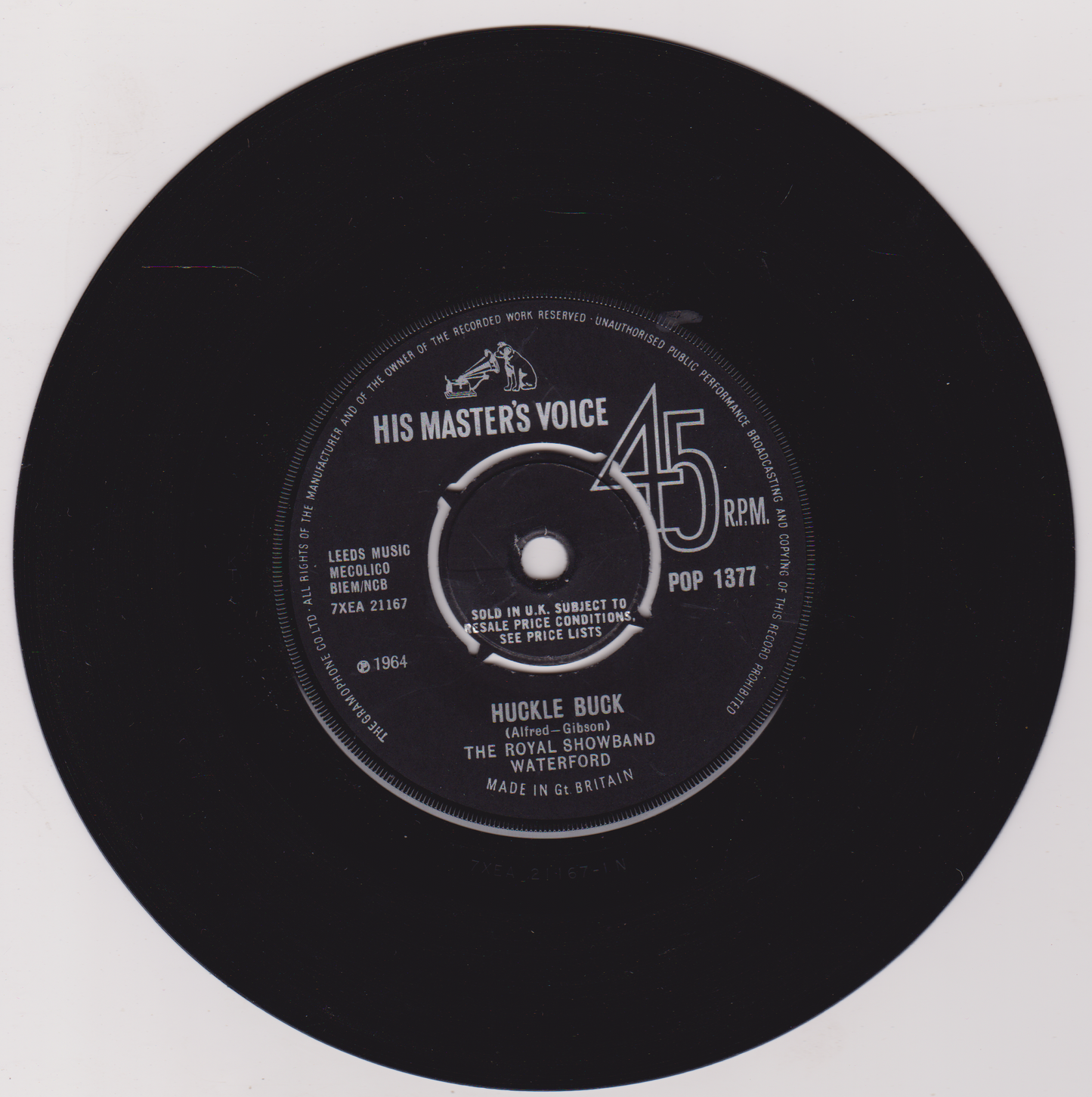 The Royal Showband Waterford – Huckle Buck (RCA 1964) 7" vinyl single VG/VG