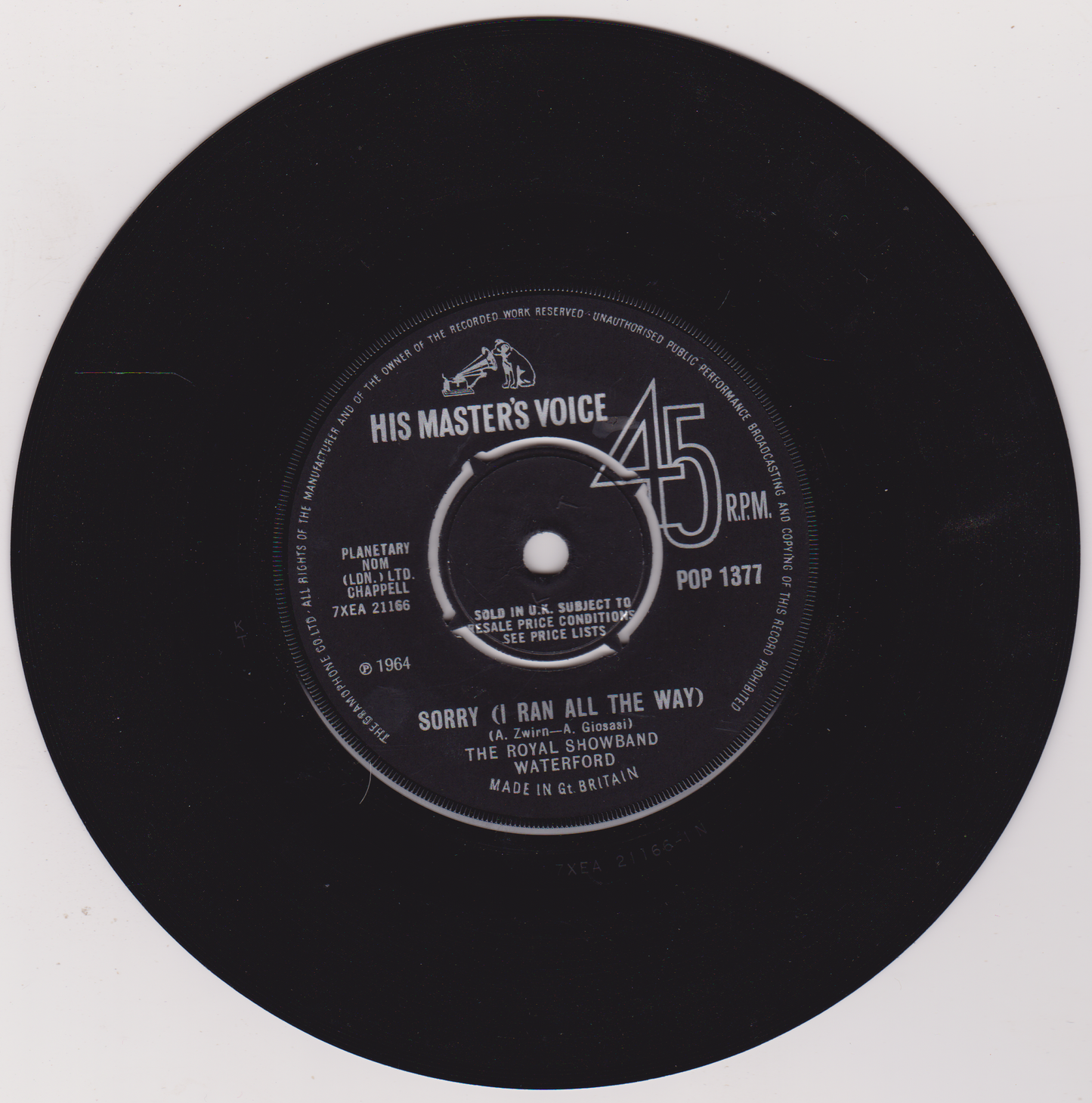 The Royal Showband Waterford – Huckle Buck (RCA 1964) 7" vinyl single VG/VG