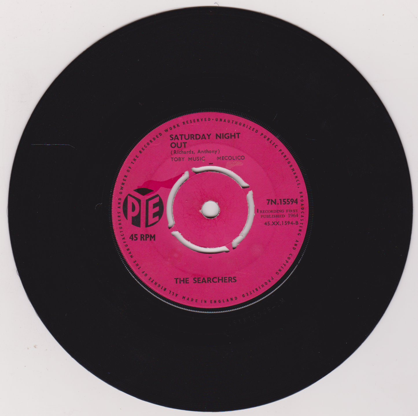 The Searchers – Needles And Pins (Pye 1964) 7" vinyl single VG/-