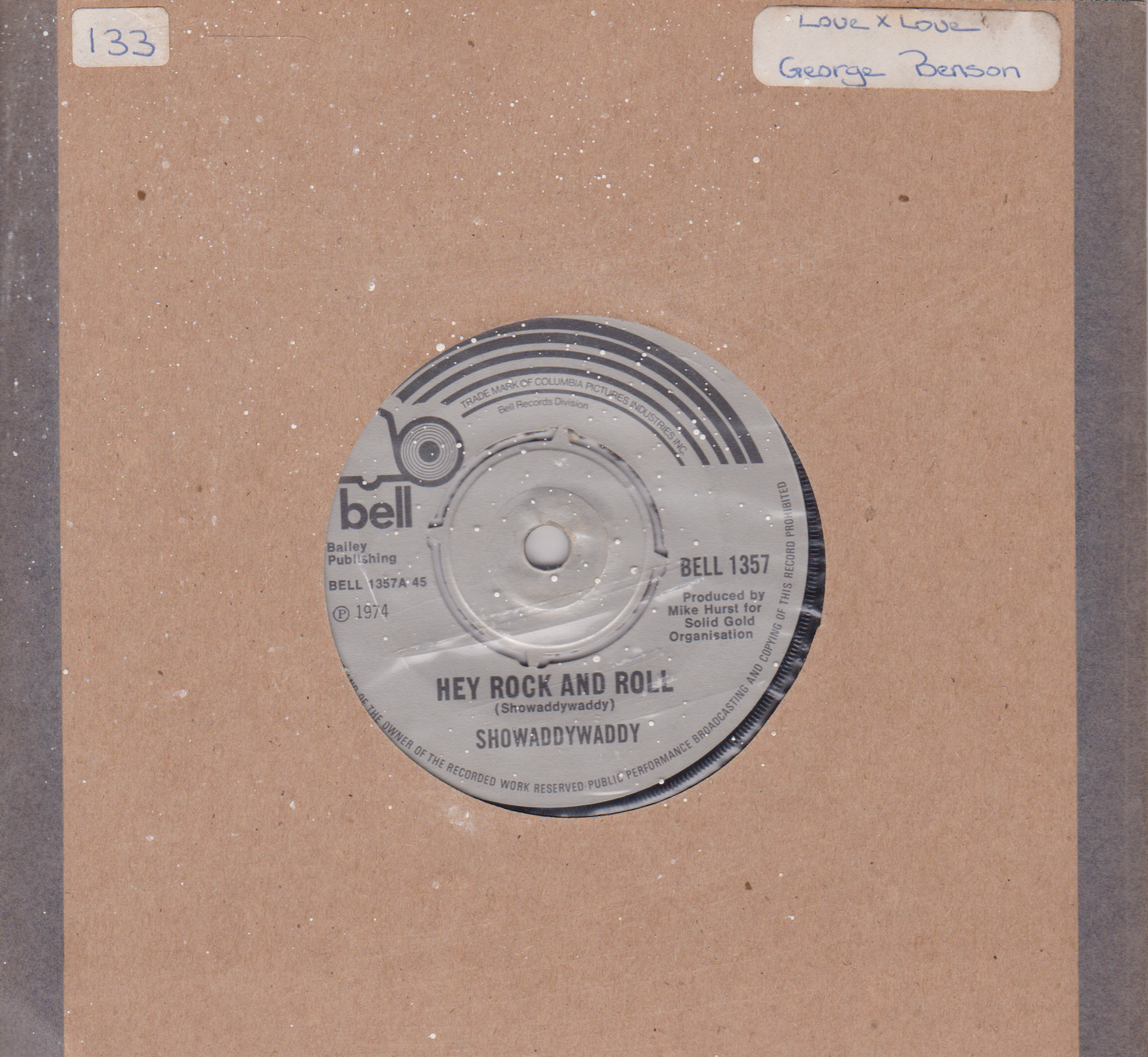 Showaddywaddy - Hey Rock And Roll (Bell 1974) 7" vinyl single VG/-