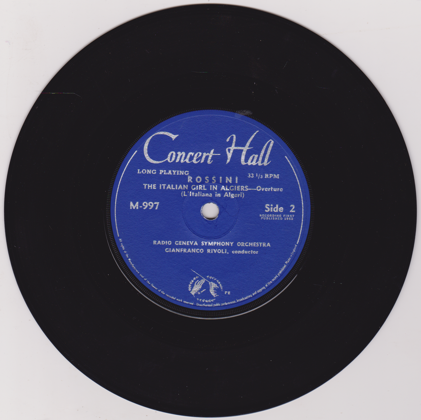 Rossini - Overtures (Concert Hall) 7" vinyl P/S EP VG/VG 33rpm