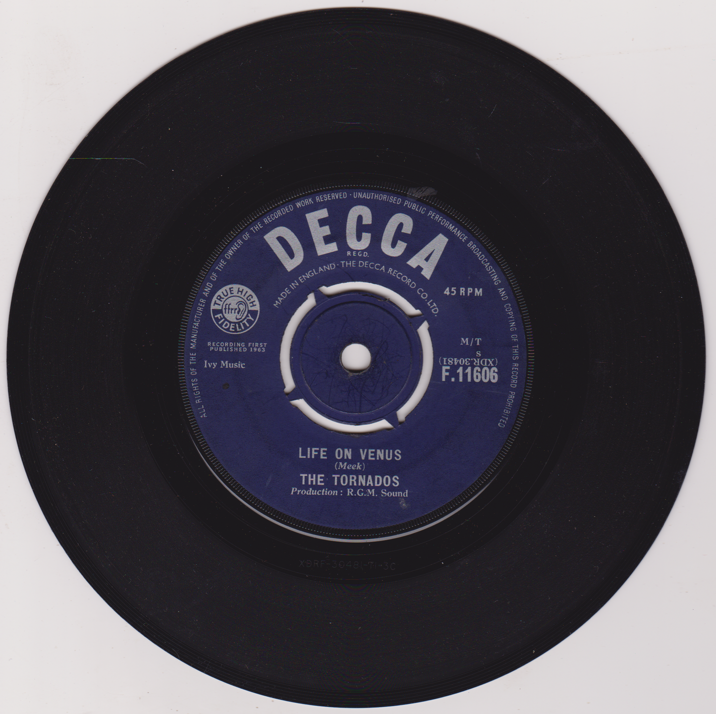 The Tornados – Robot (Decca 1963) 7" vinyl single VG/VG