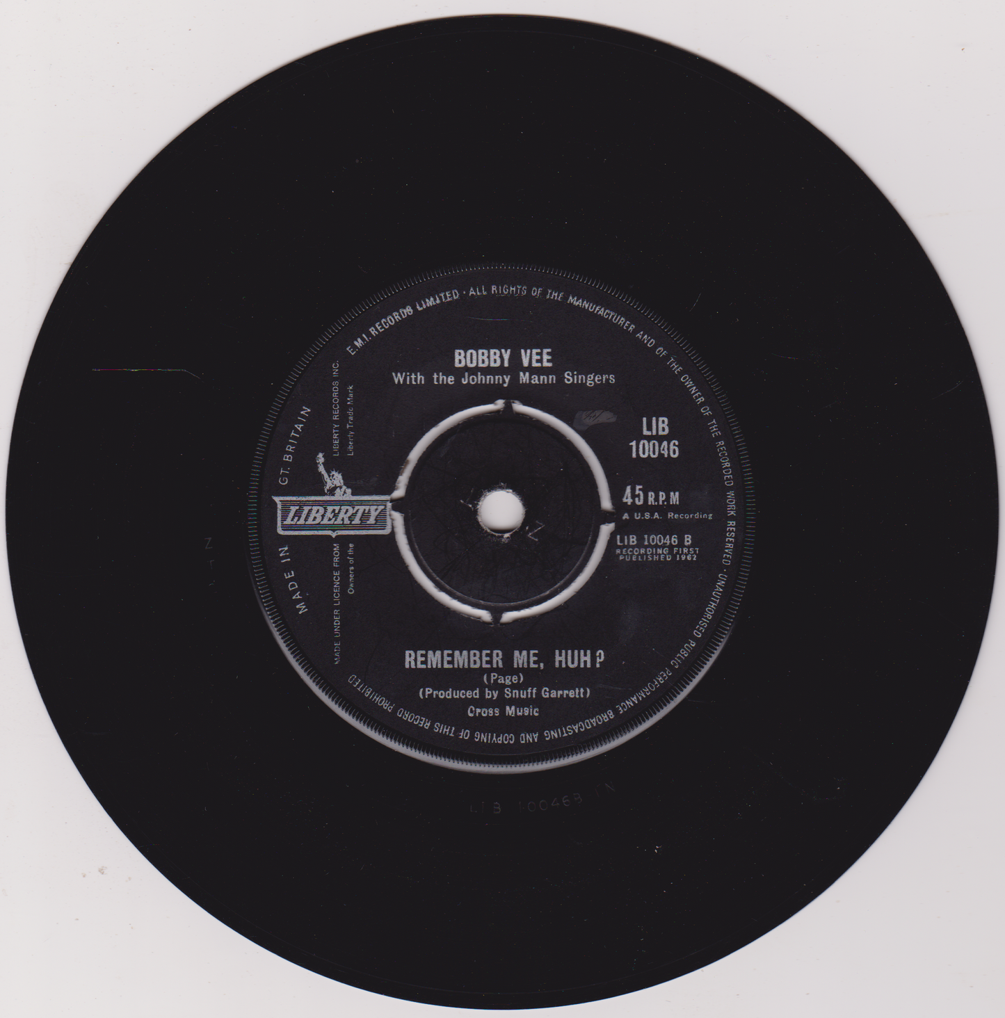 Bobby Vee – A Forever Kind Of Love (London 1962) 7" vinyl single VG/-