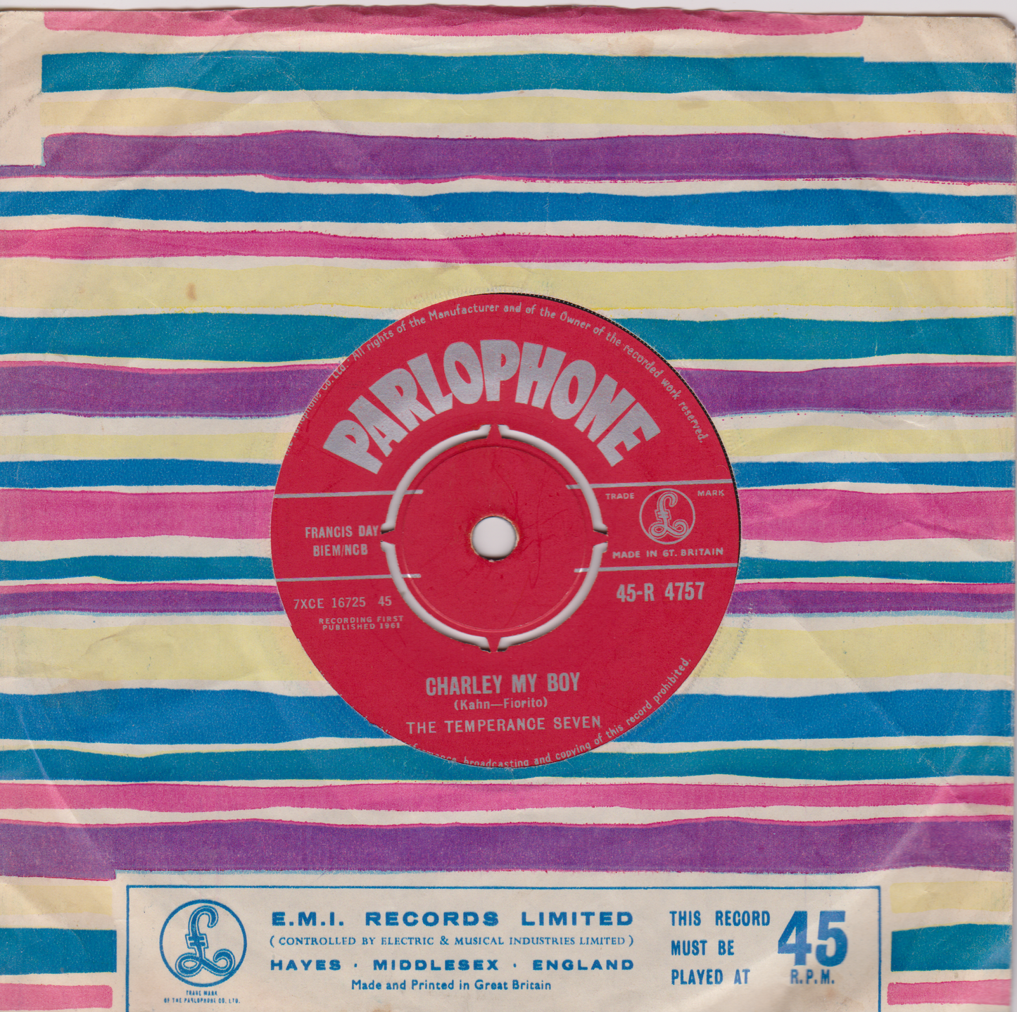 The Temperance Seven – You're Driving Me Crazy (Parlophone 1961) 7" vinyl single VG/-