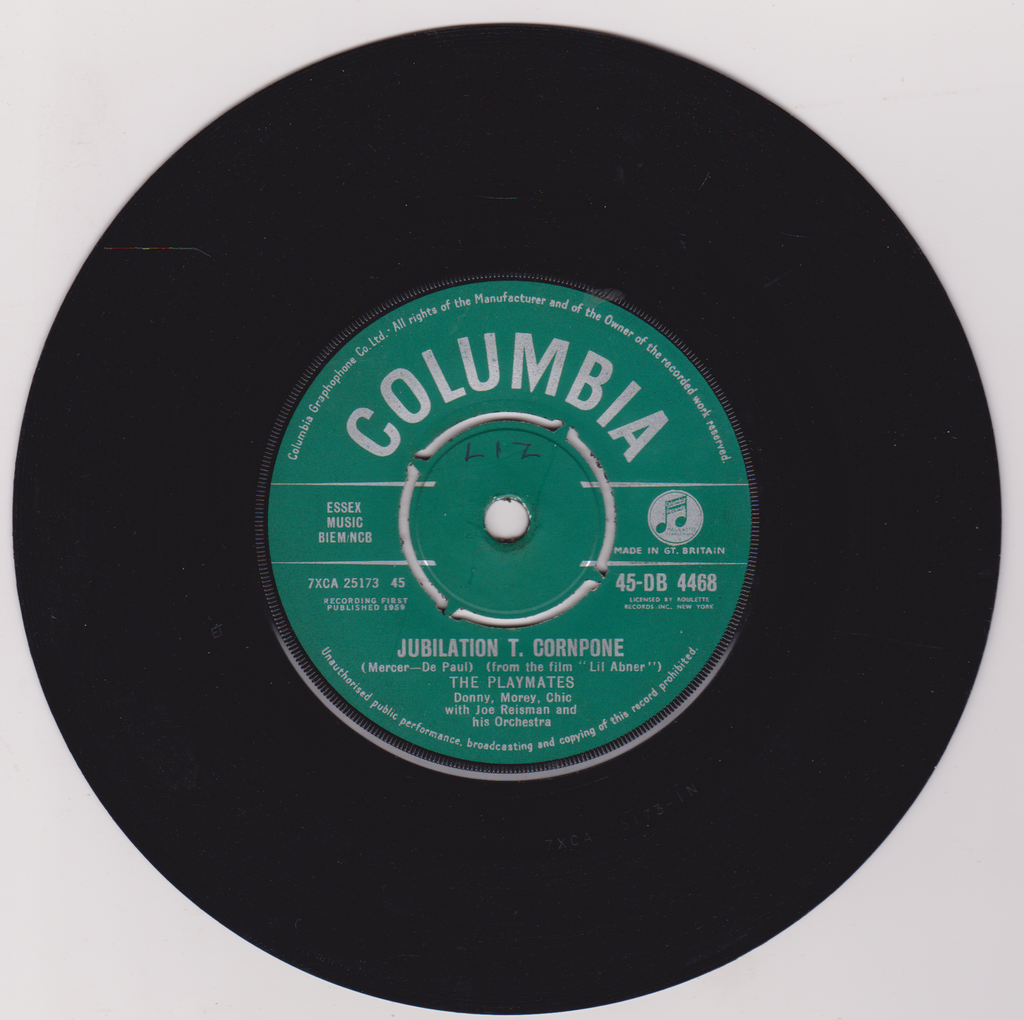 The Playmates - Parade Of Pretty Girls (Columbia 1960) 7" vinyl single VG/VG