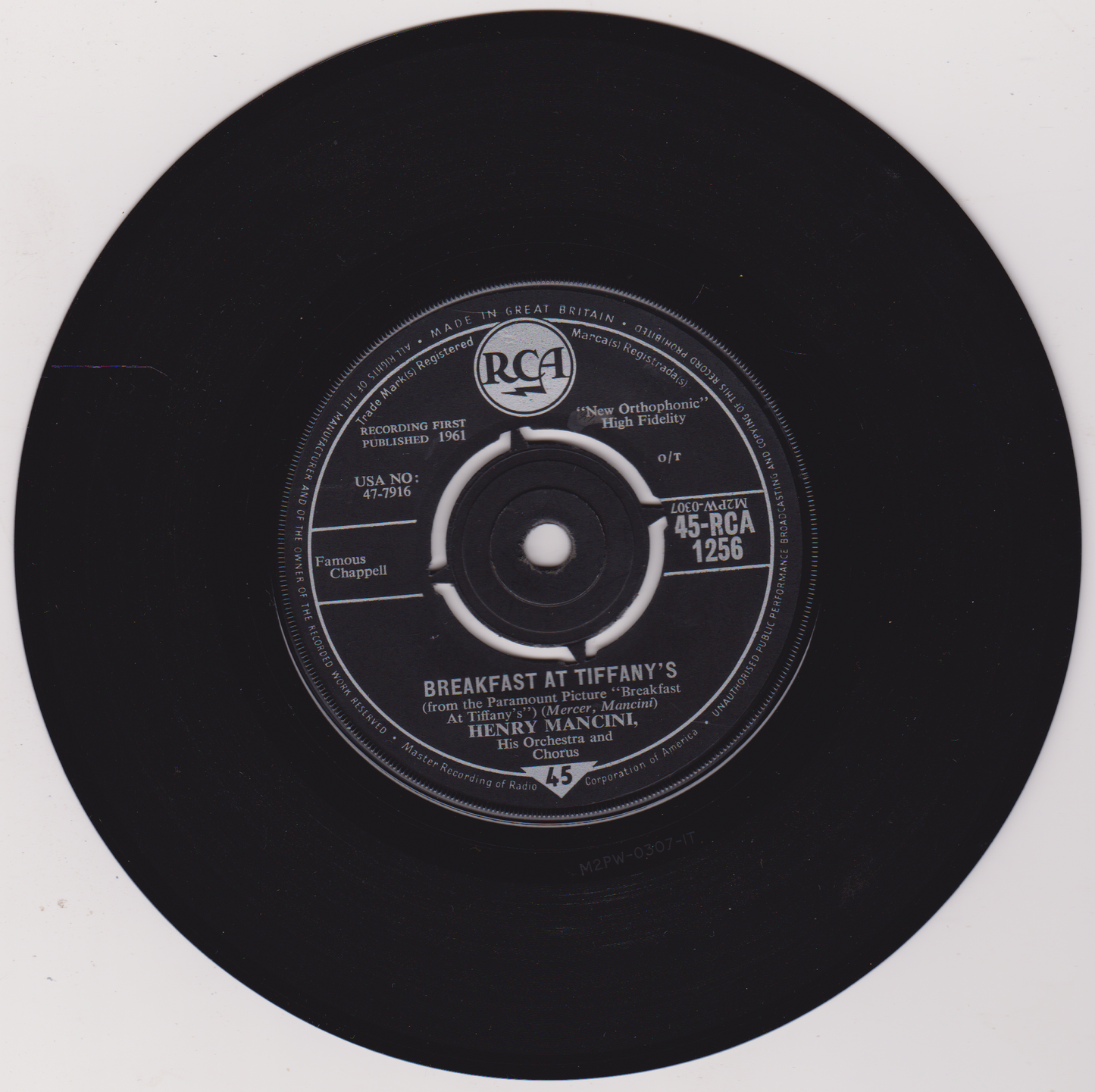 Henry Mancini – Moon River (RCA 1961) 7" vinyl single VG/-