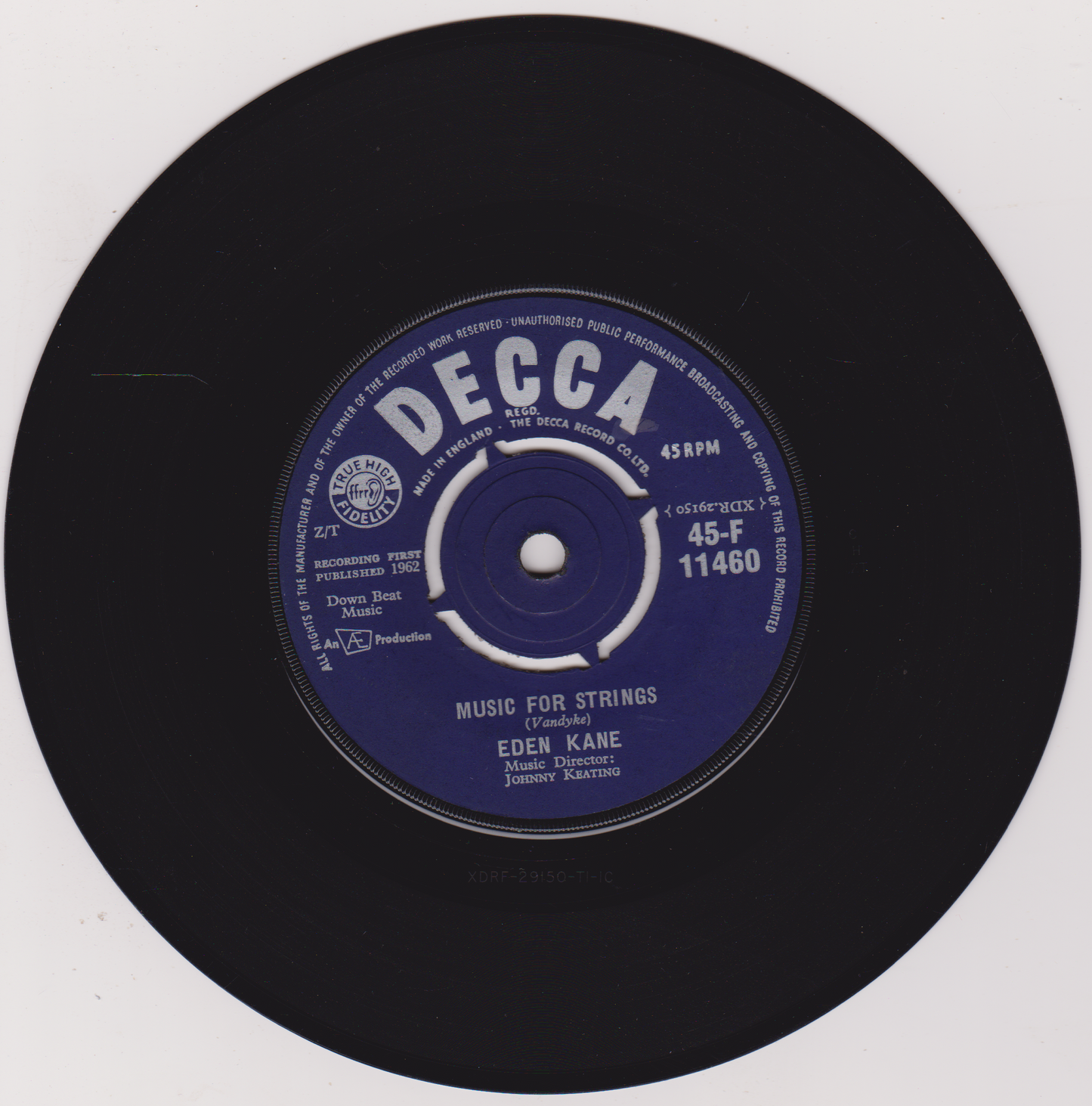 Eden Kane – I Don't Know Why (Decca 1962) 7" vinyl single VG/VG