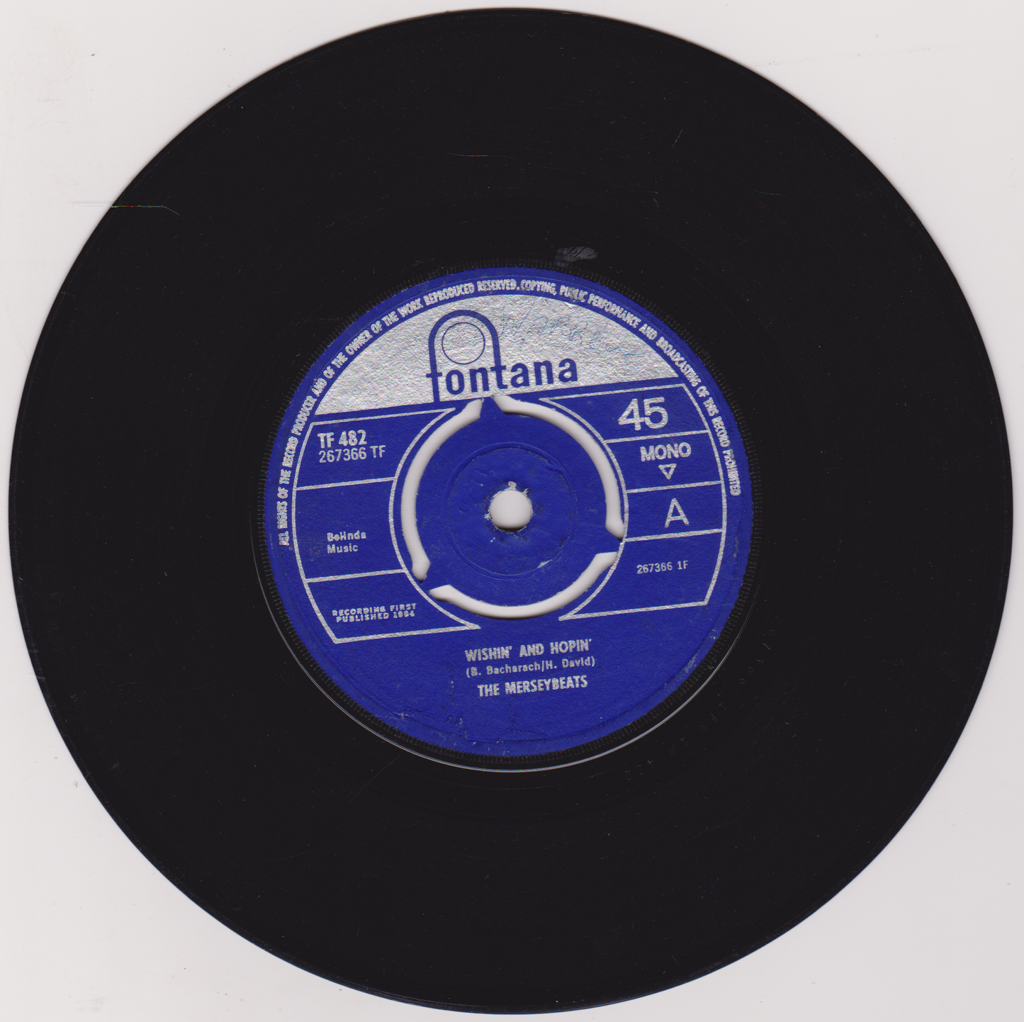 The Merseybeats - Wishin' And Hopin' (Fontana 1964) 7" vinyl single VG/-