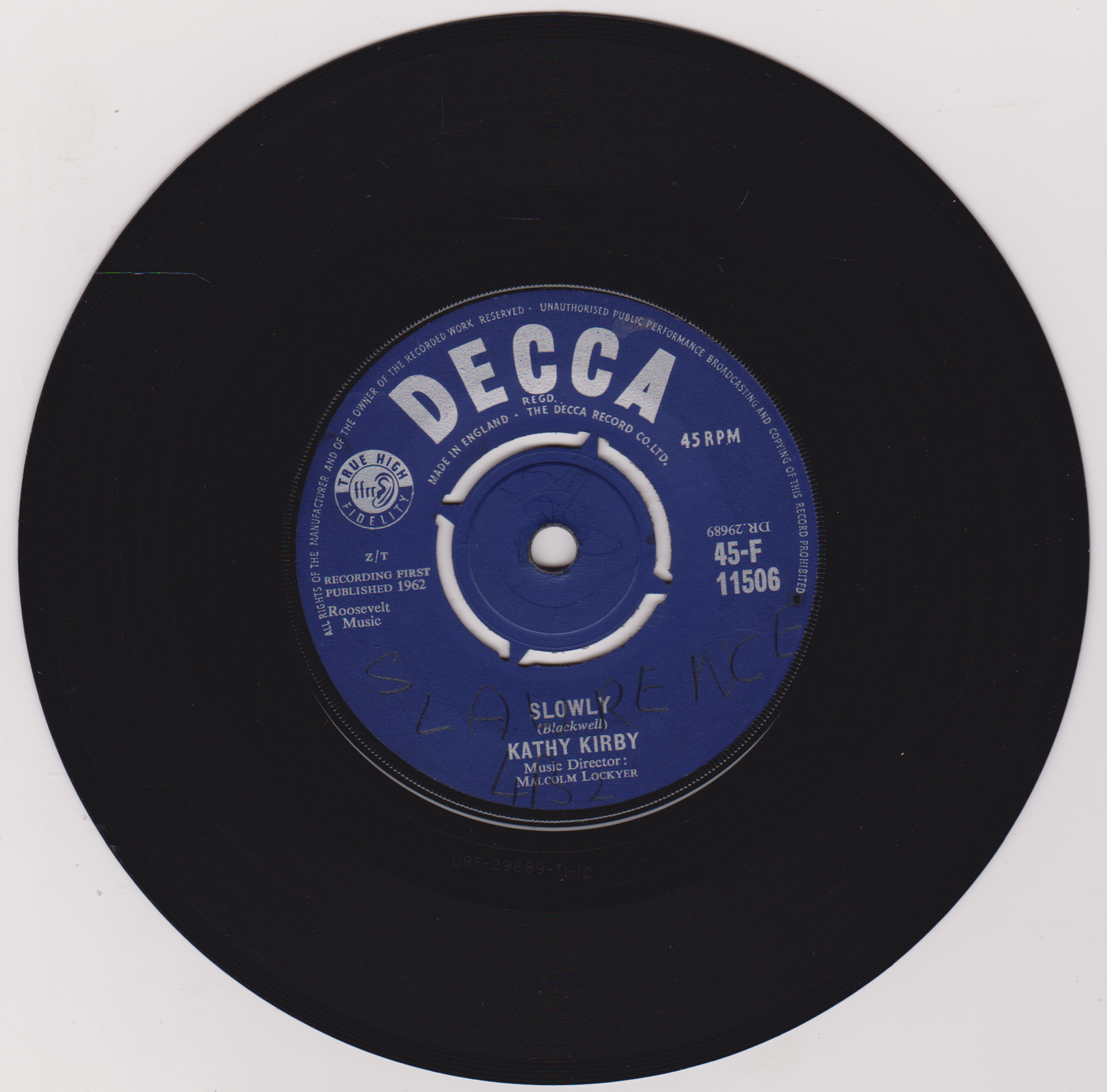 Kathy Kirby – Big Man (Decca 1962) 7" vinyl single VG/VG