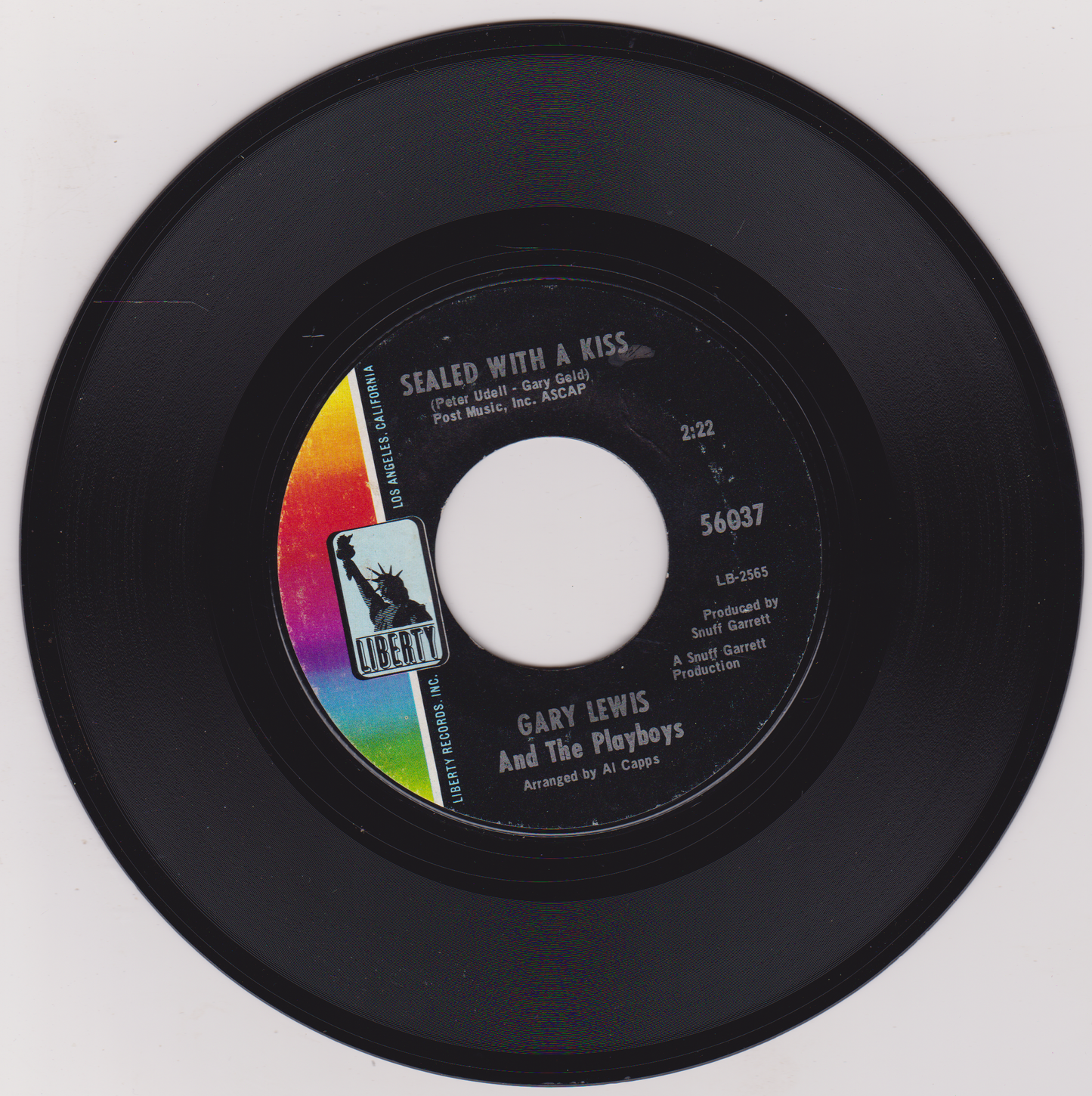 Gary Lewis And The Playboys – Sealed With A Kiss (Liberty 1968) 7" US vinyl single VG/- jukebox
