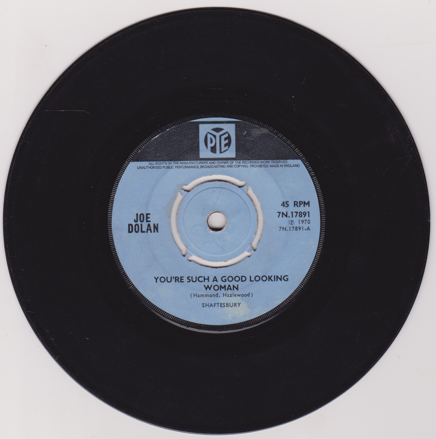 Joe Dolan – You're Such A Good Looking Woman (Pye 1970) 7" vinyl single G+/-