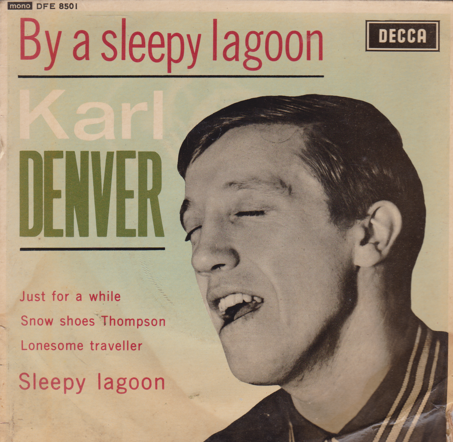 Karl Denver – By A Sleepy Lagoon (Decca 1962) 7" vinyl EP VG/G+