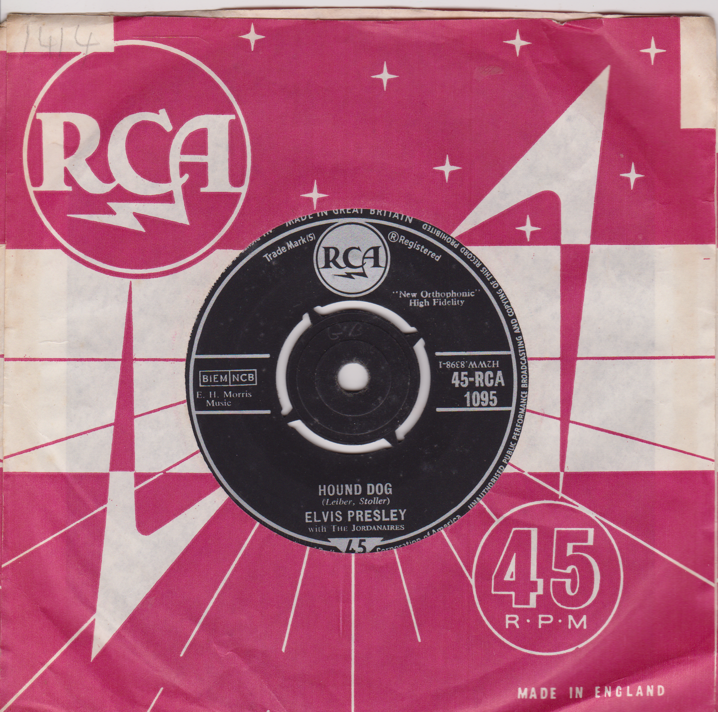 Elvis Presley - Hound Dog (RCA 1961) 7" vinyl single VG/VG RE