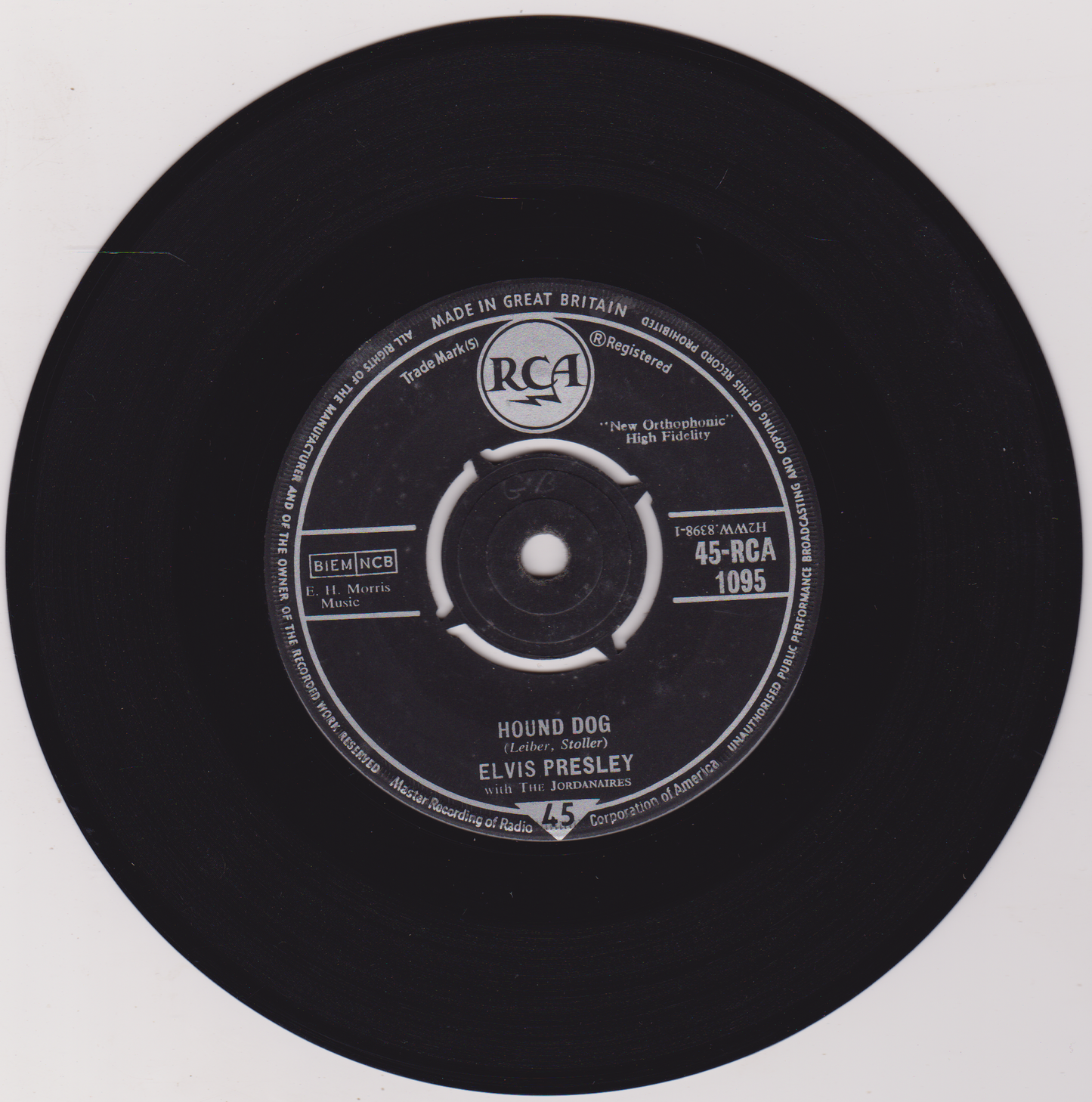 Elvis Presley - Hound Dog (RCA 1961) 7" vinyl single VG/VG RE