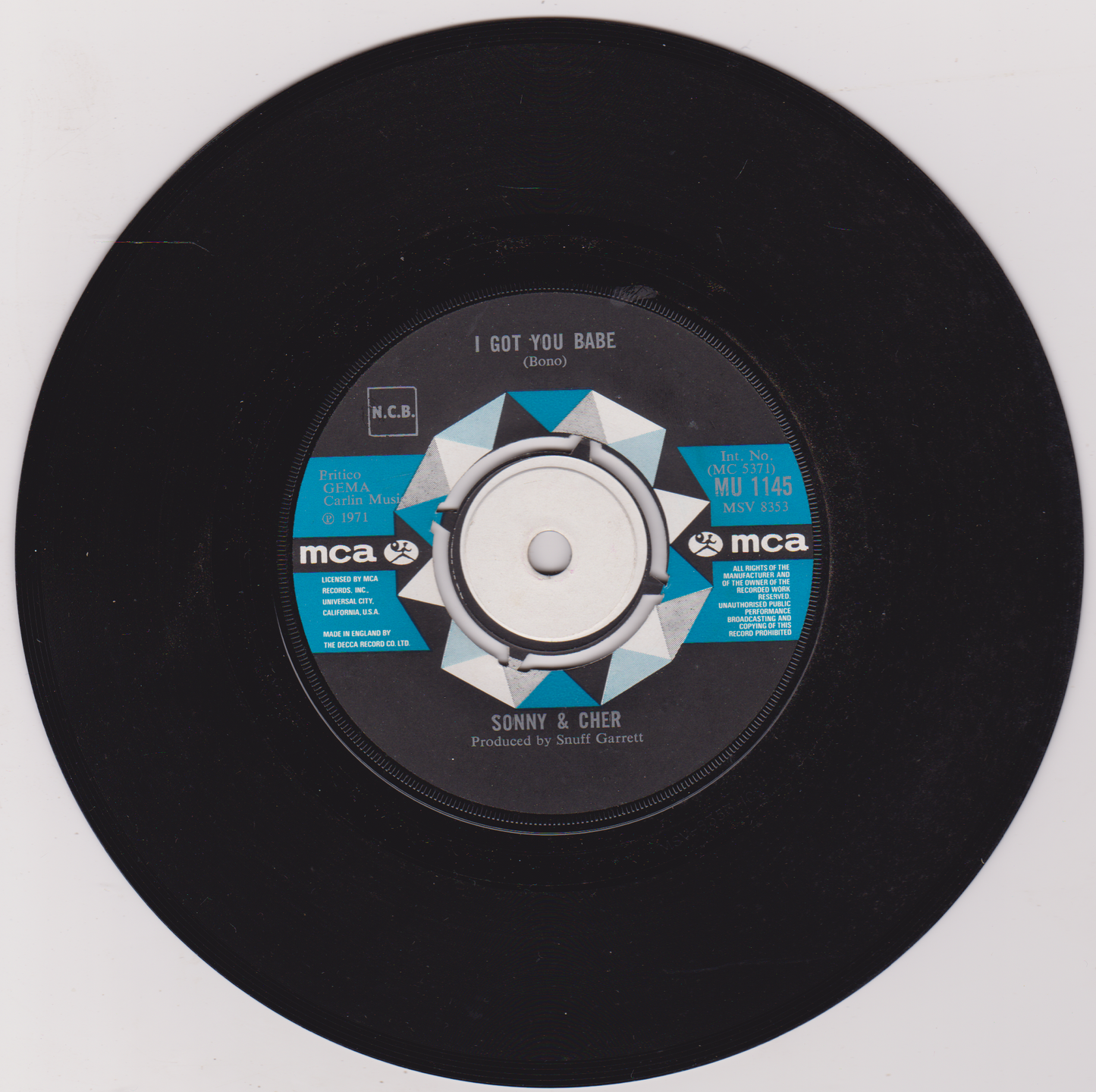 Sonny & Cher – All I Ever Need Is You (MCA 1971) 7" vinyl single VG/-