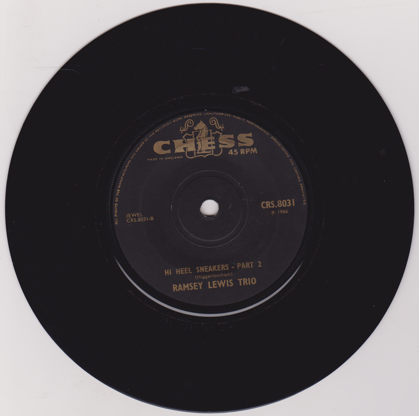 Ramsey Lewis Trio – Hi Heel Sneakers (Chess 1966) 7" vinyl single VG/-