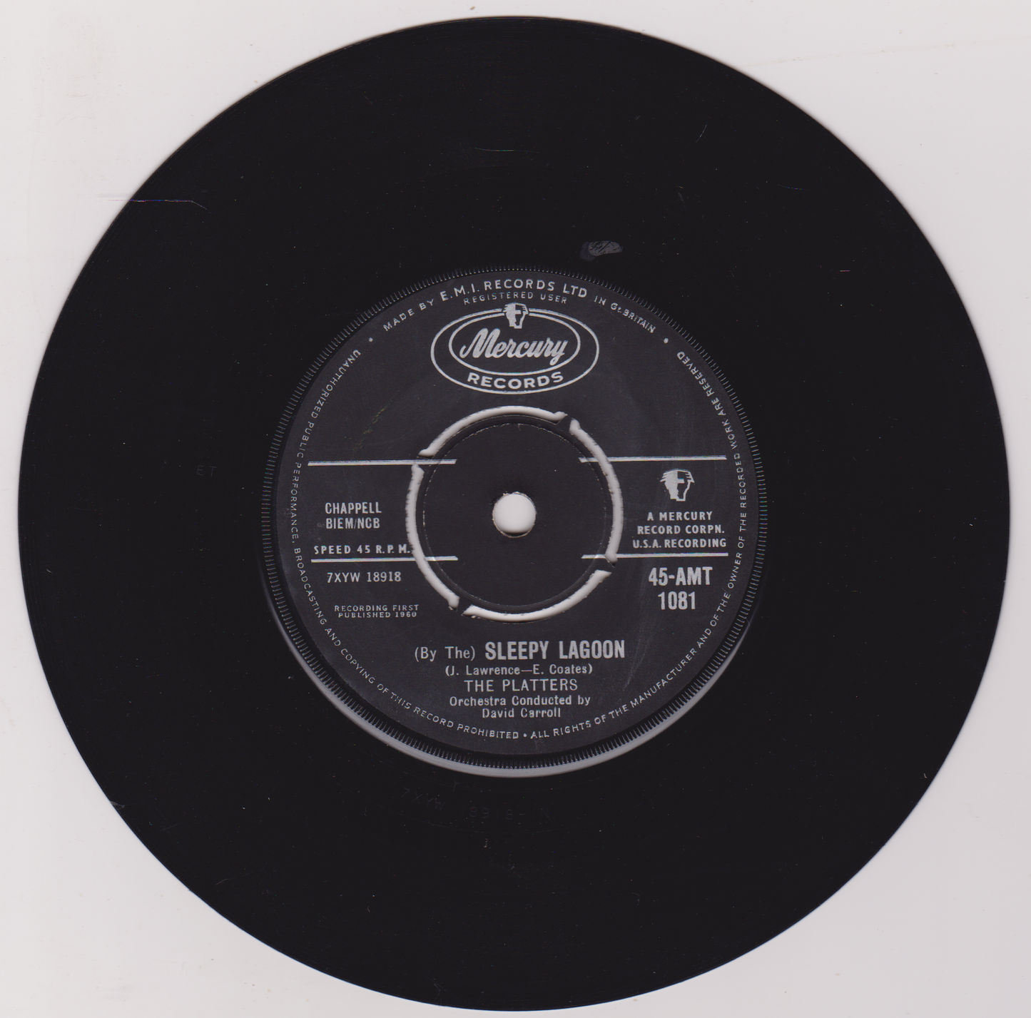 The Platters – Harbour Lights (Mercury 1960) 7" vinyl single VG/-