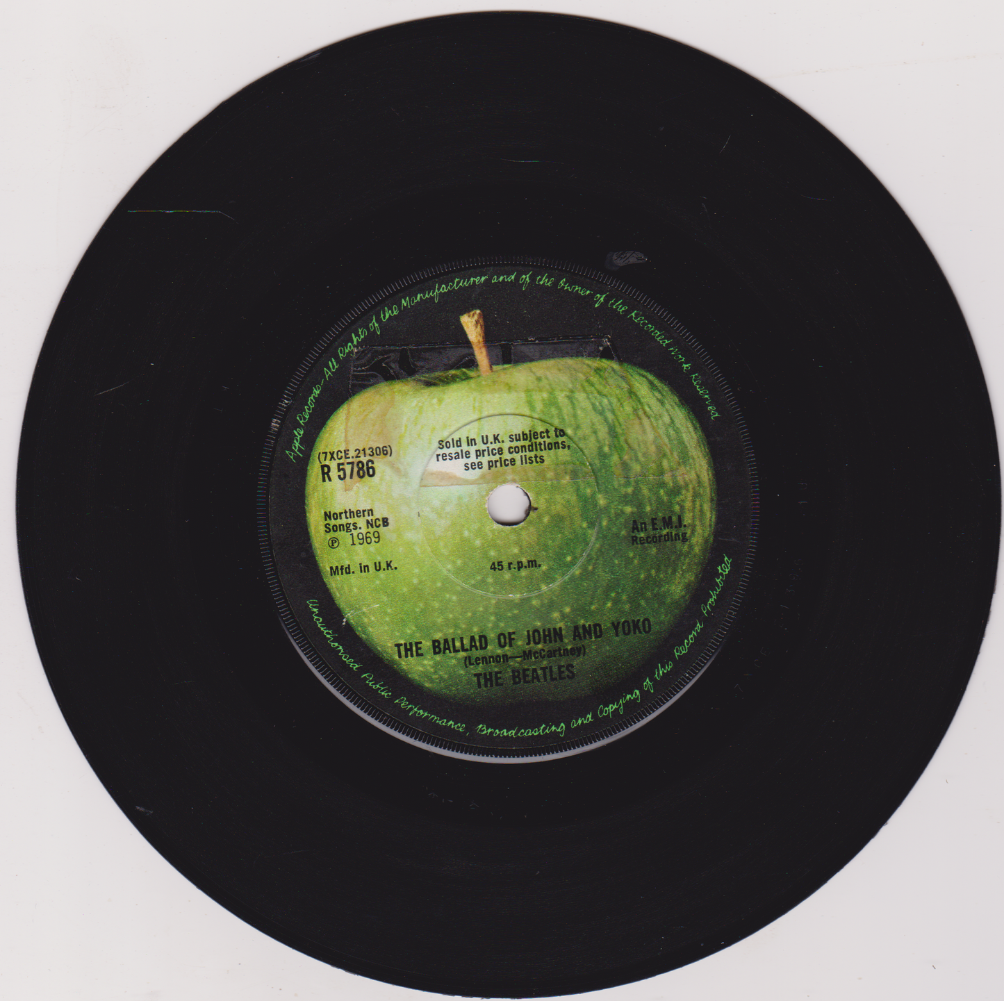 The Beatles - The Ballad Of John And Yoko (Apple 1969) 7" vinyl single G+/-