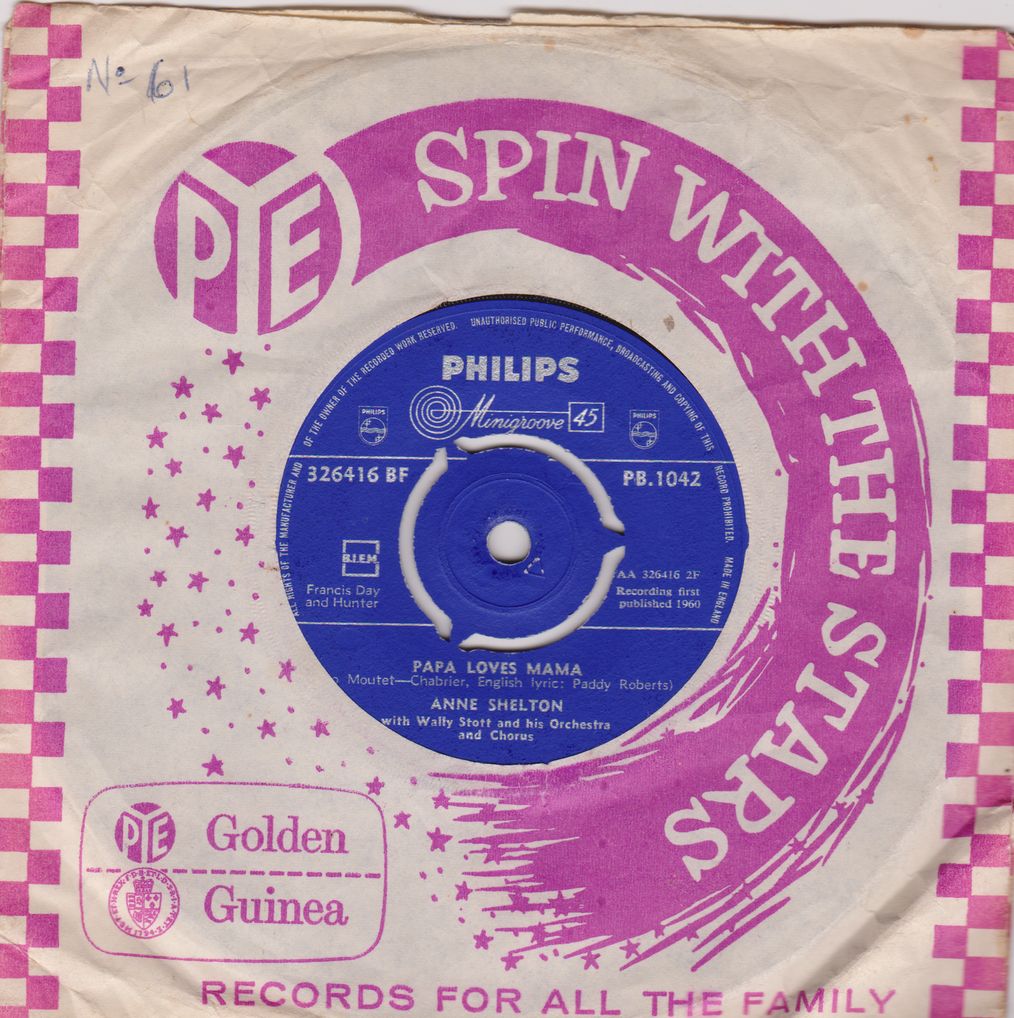 Anne Shelton - Come Back Again (Philips 1960) 7" vinyl single VG/-