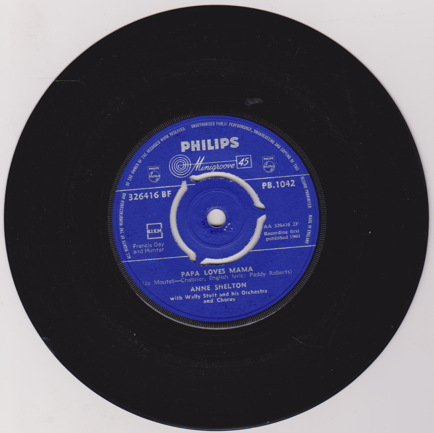 Anne Shelton - Come Back Again (Philips 1960) 7" vinyl single VG/-