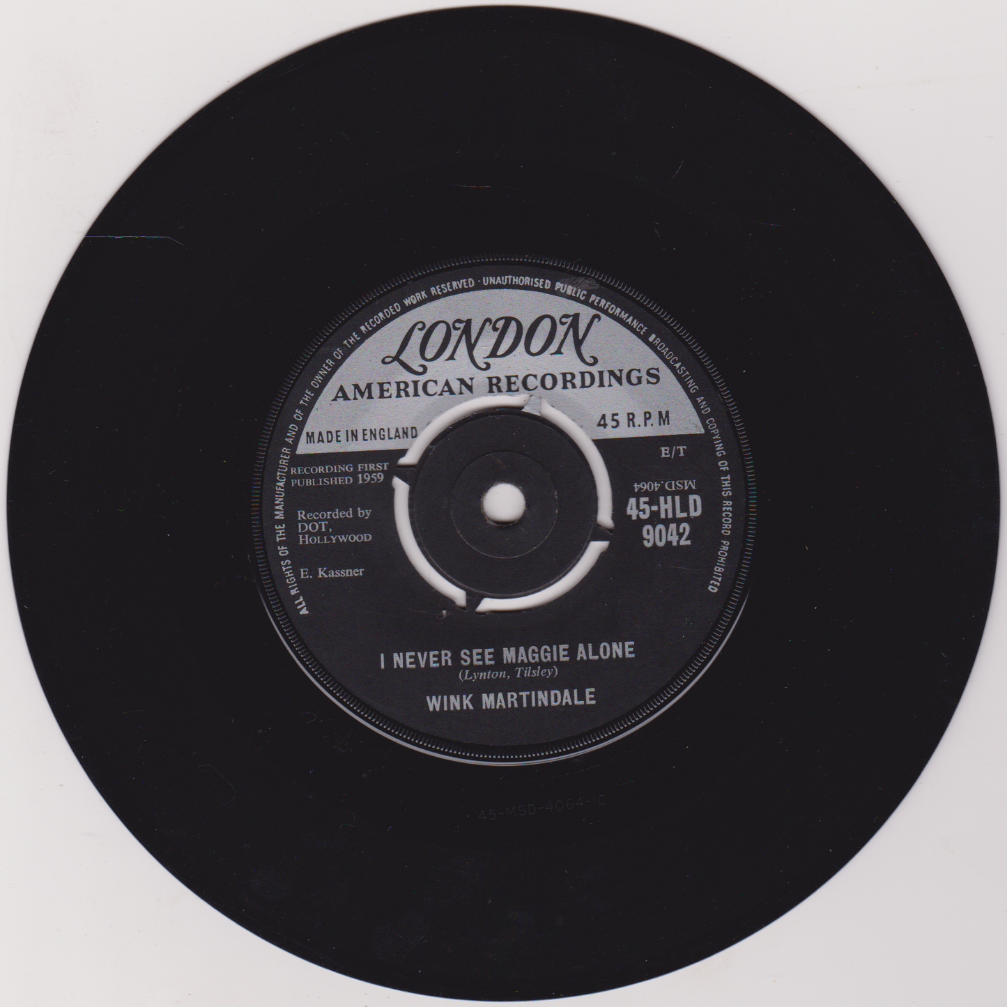 Wink Martindale – Life Gets Tee-Jus Don't It? (London 1959) 7" vinyl single G+/-