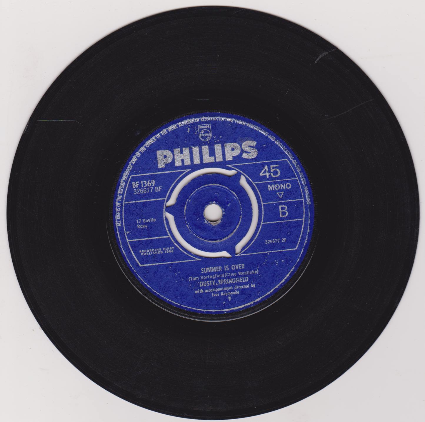 Dusty Springfield – Losing You (Philips 1964) 7" vinyl single G+/G+