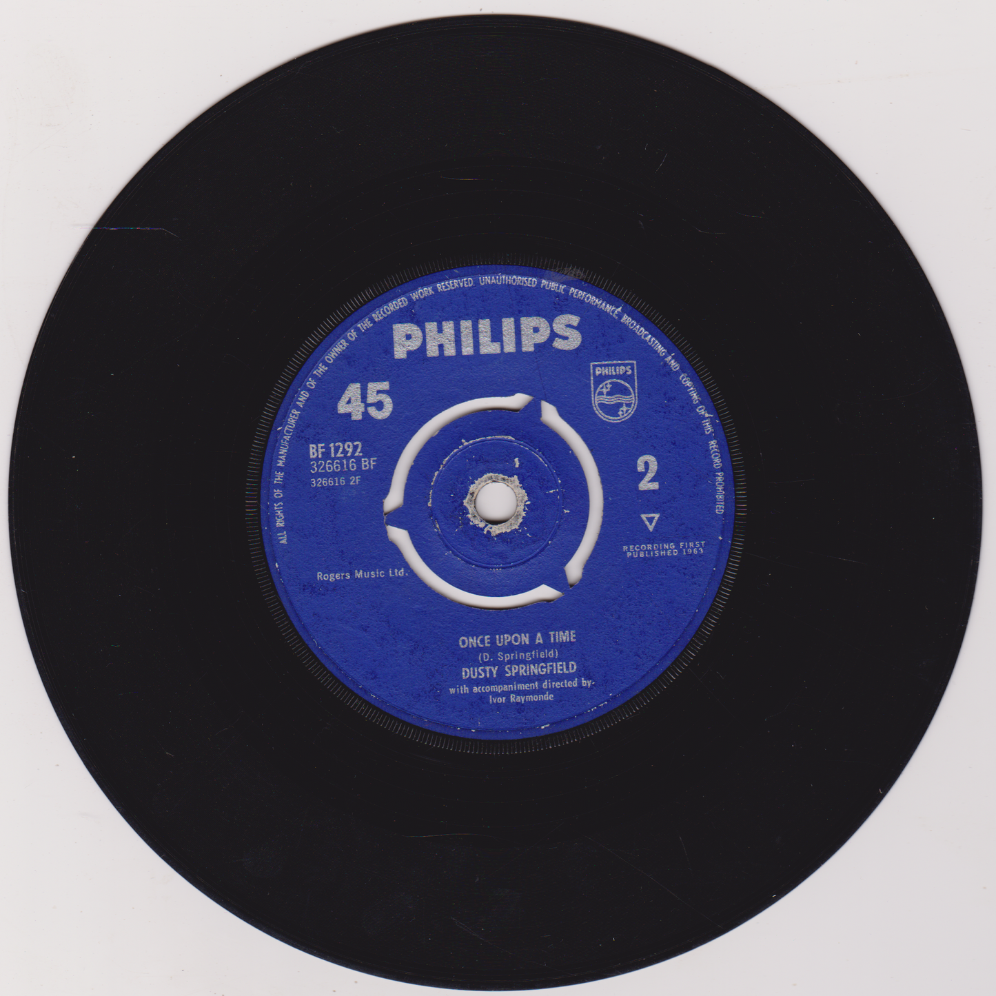 Dusty Springfield – I Only Want To Be With You (Philips 1963) 7" vinyl single G+/-