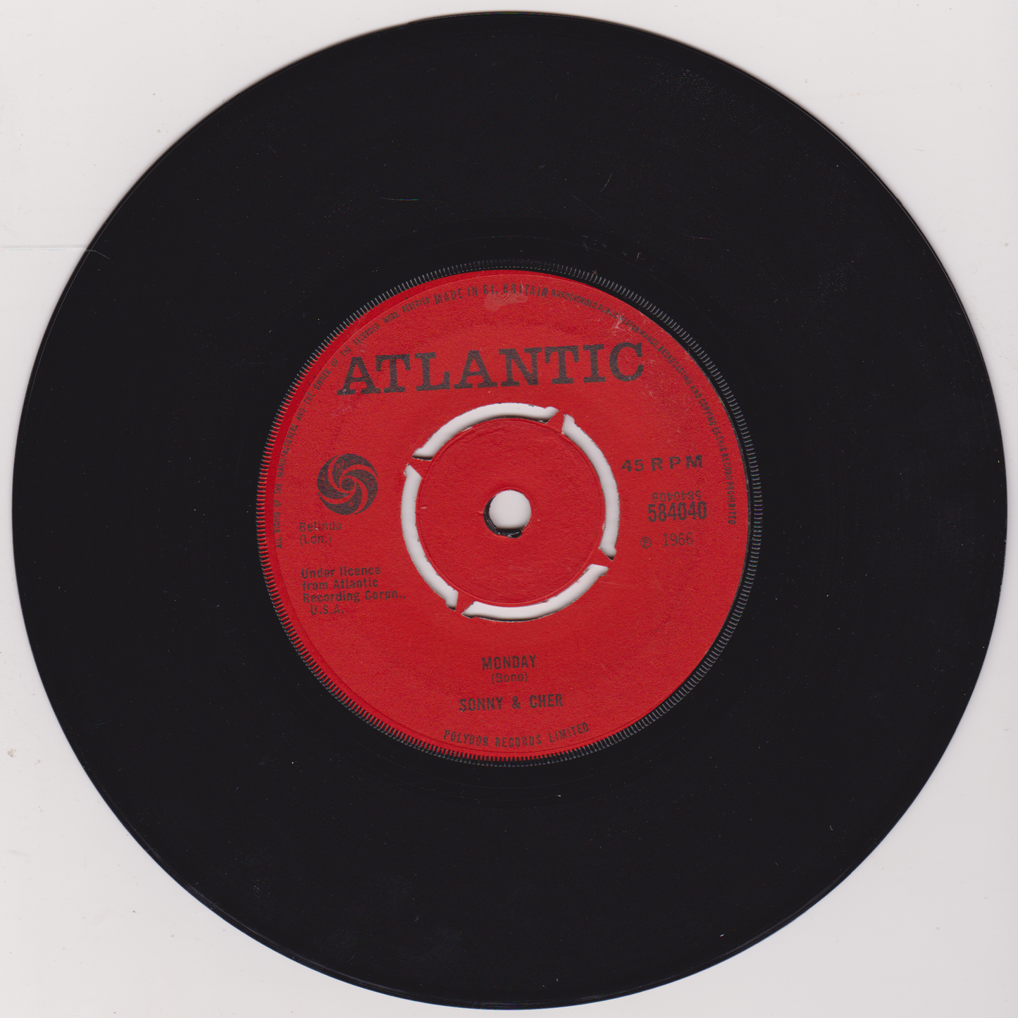 Sonny & Cher – Little Man (Atlantic 1966) 7” vinyl single VG/-