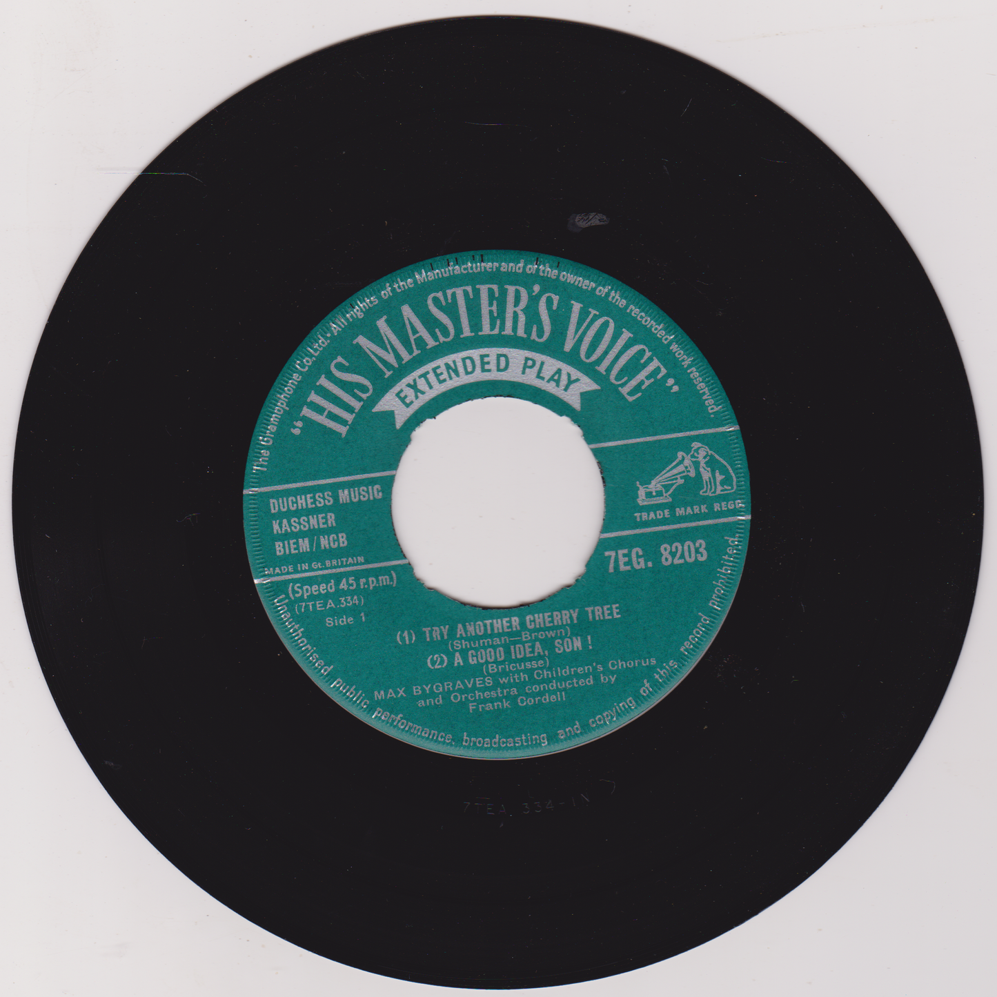 Max Bygraves – A Good Idea, Son! (HMV 1956) 7" vinyl EP VG/VG jukebox centre