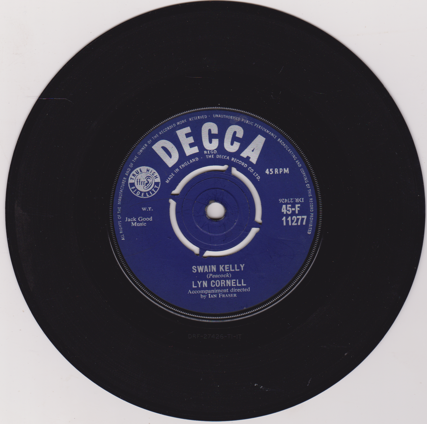 Lyn Cornell – Never On Sunday (Decca 1960) 7" vinyl single VG/G