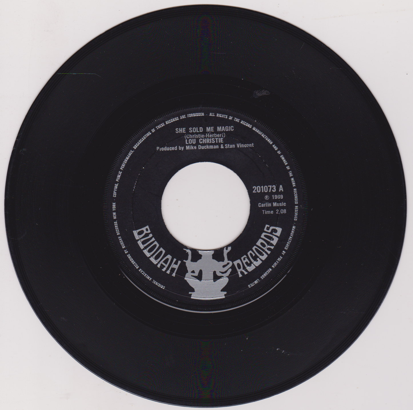 Lou Christie – She Sold Me Magic (Buddah 1969) 7" vinyl single VG/- jukebox