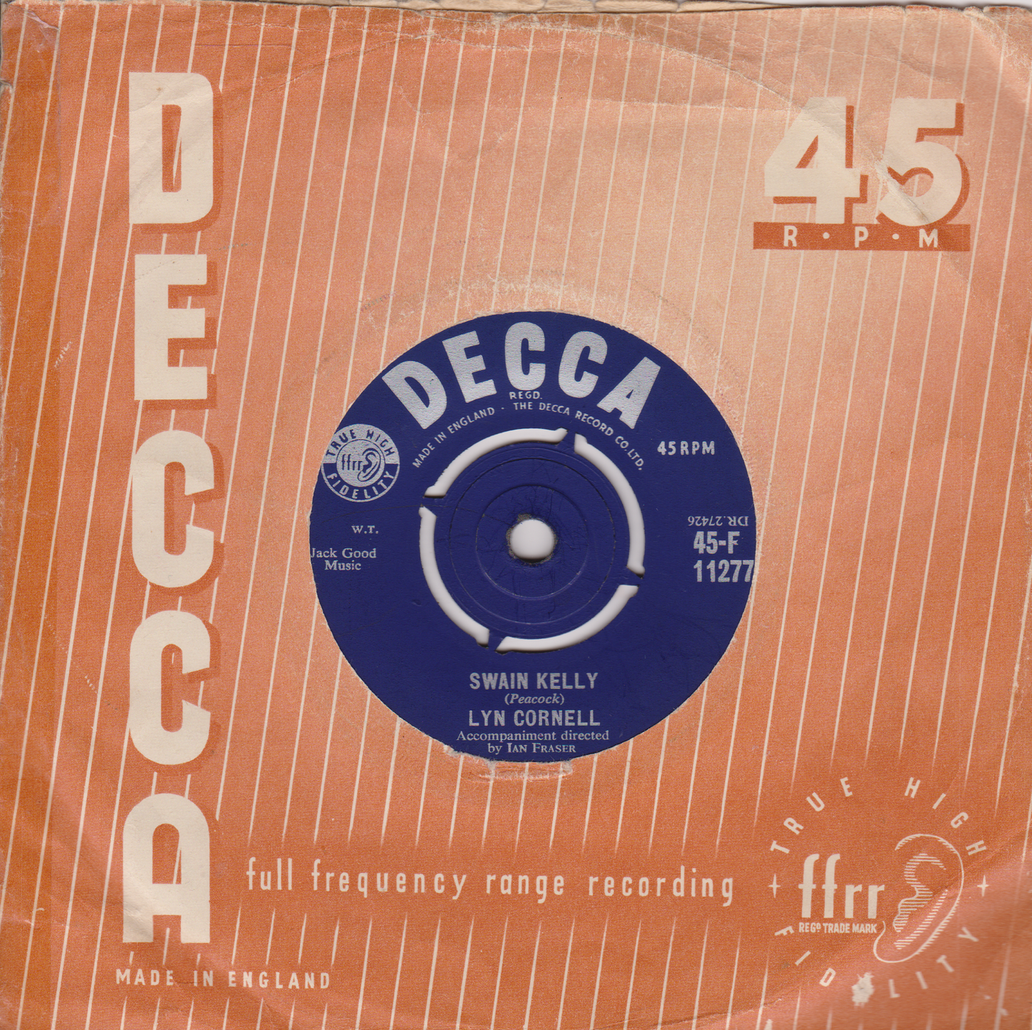 Lyn Cornell – Never On Sunday (Decca 1960) 7" vinyl single VG/G