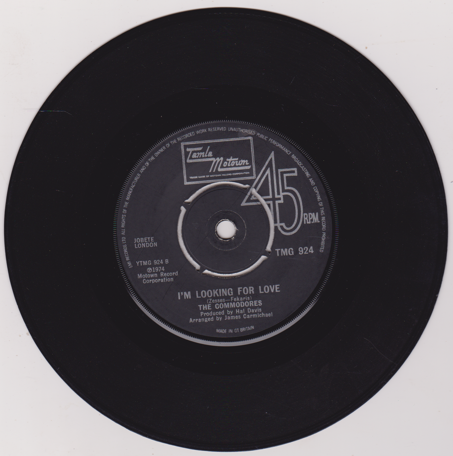 The Commodores – The Zoo (The Human Zoo) (Tamla 1974) 7" vinyl single G+/-
