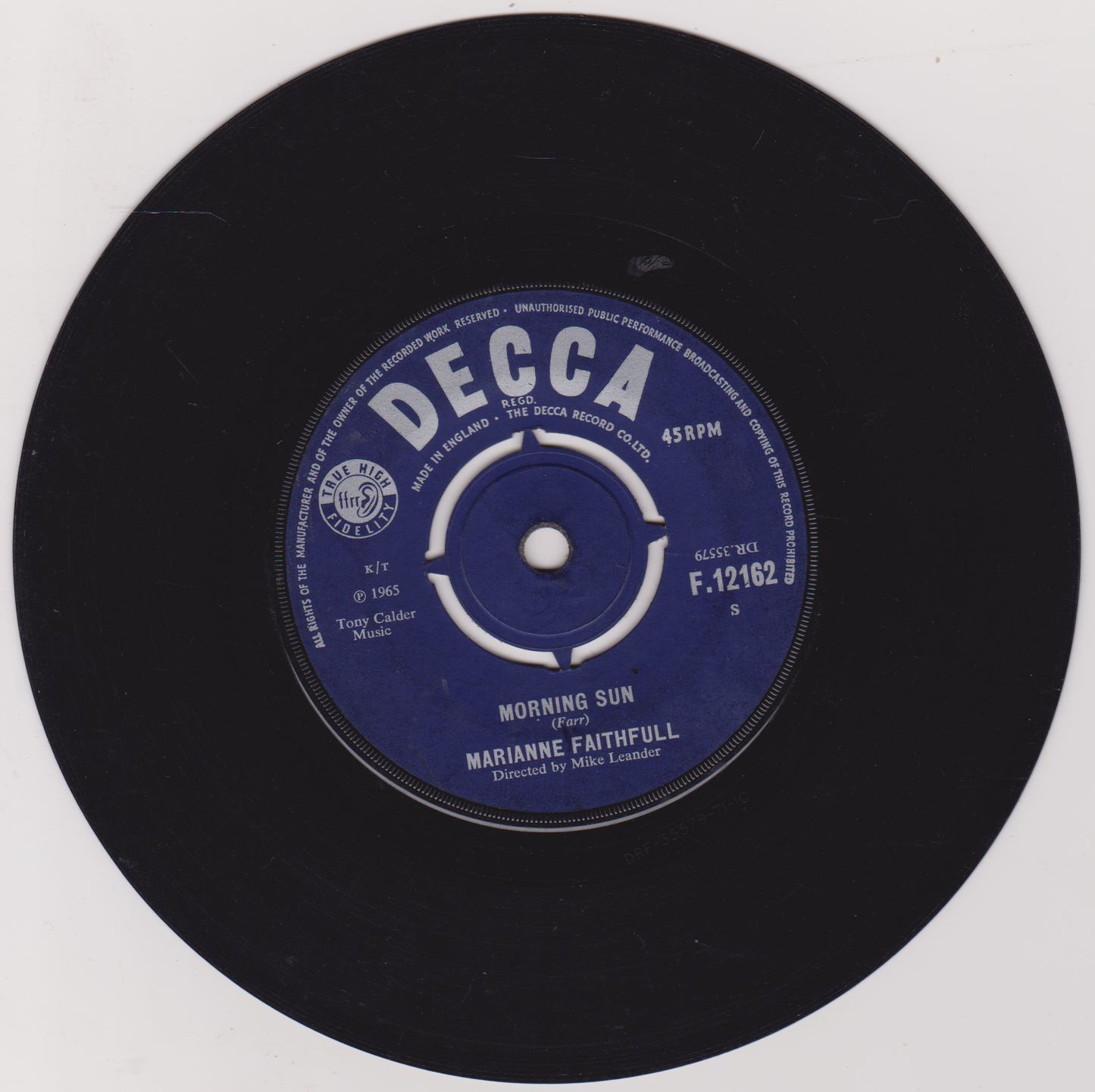 Marianne Faithfull – This Little Bird (Decca 1965) 7" vinyl single G+/VG